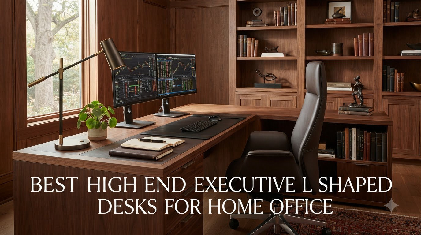 best high end executive l shaped desks for home office