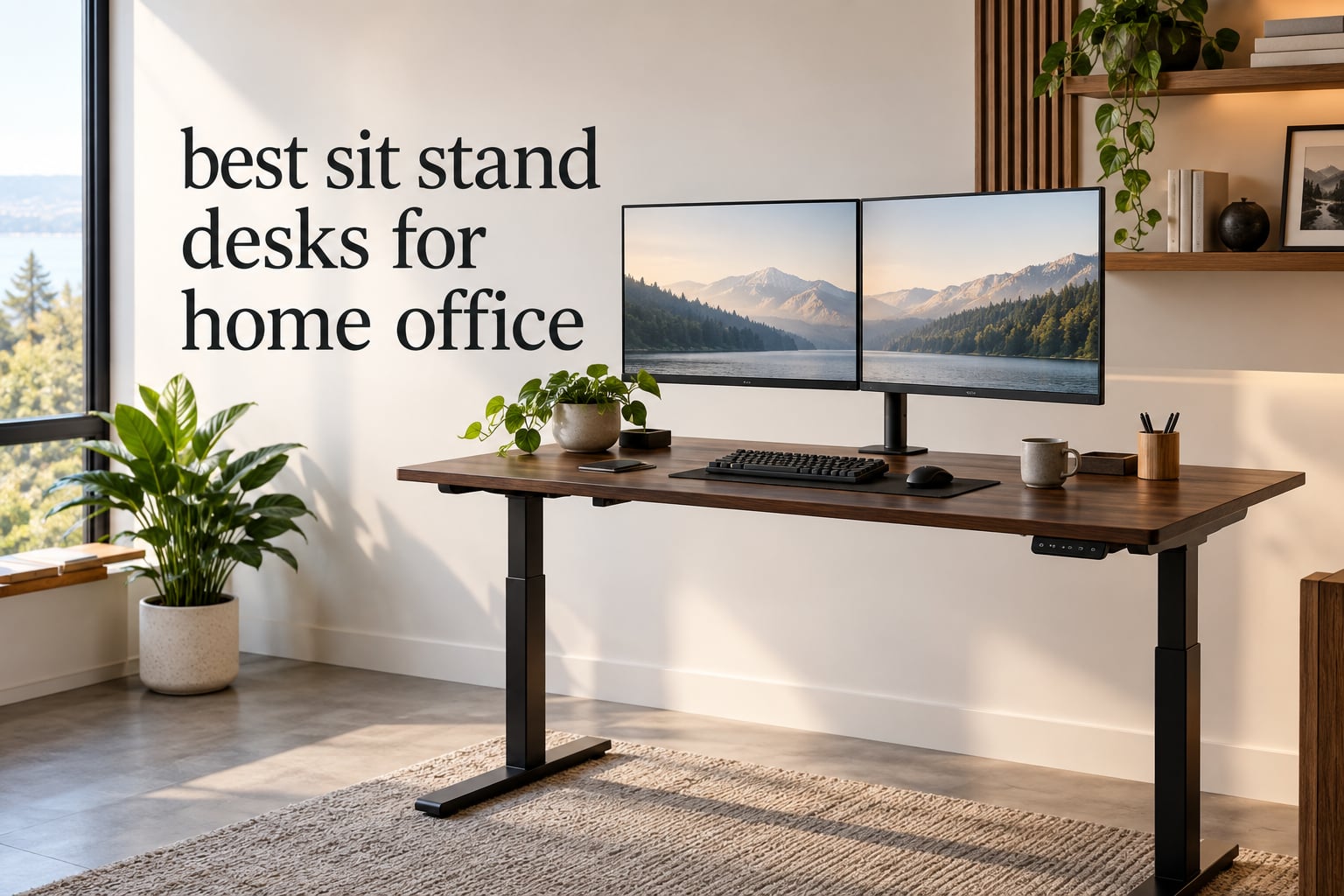 best sit stand desks for home office