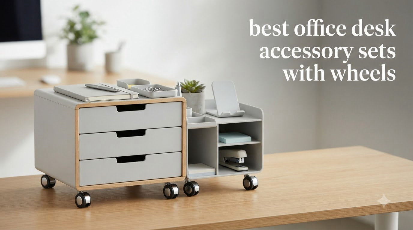 best office desk accessory sets with wheels