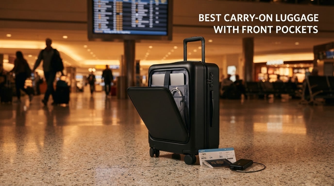best carry-on luggage with front pockets