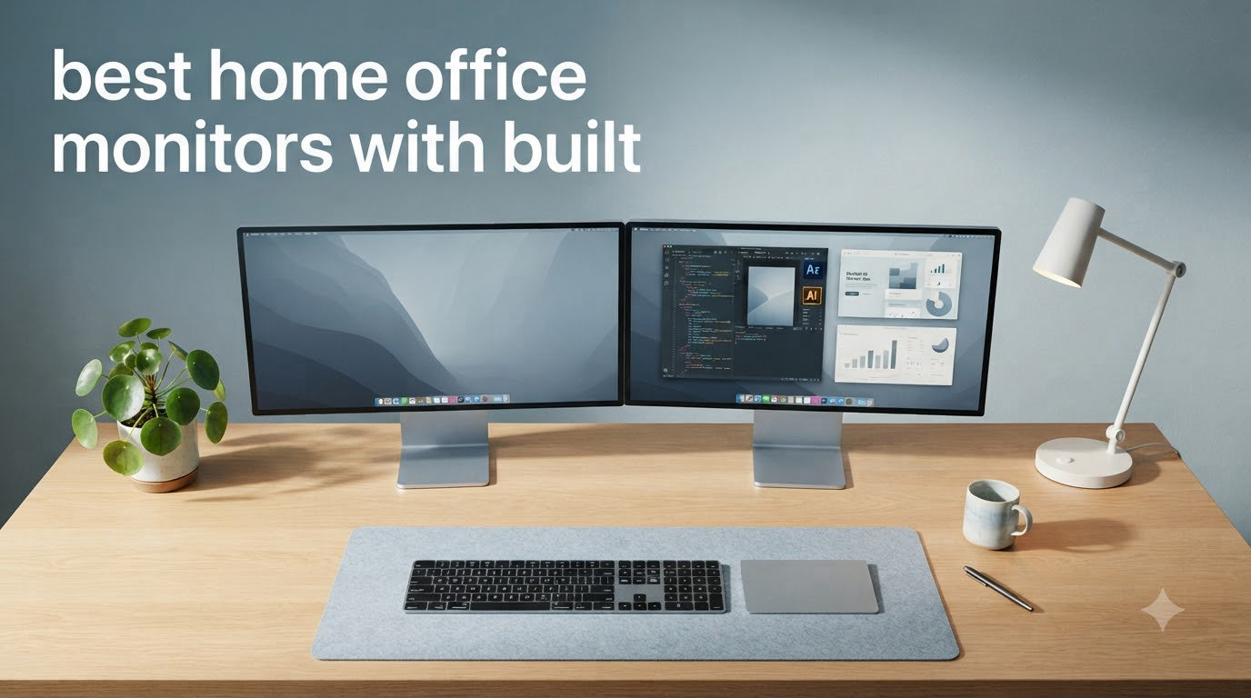 best home office monitors with built