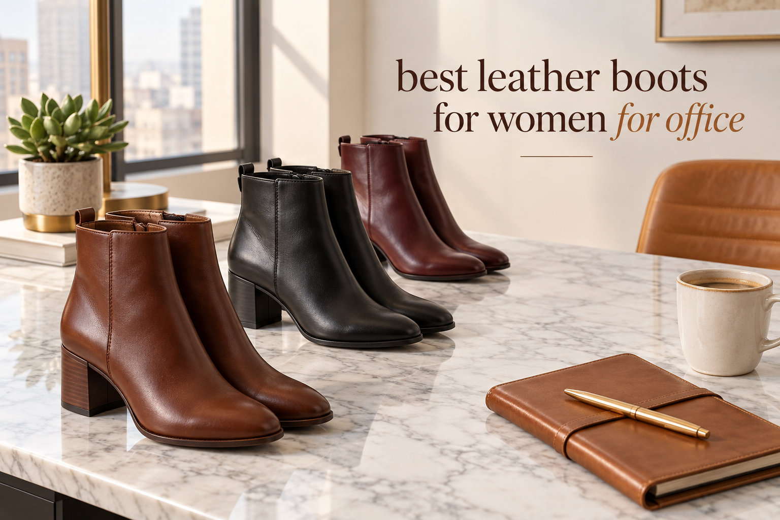 best leather boots for women for office
