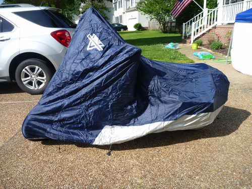 Nelson-Rigg Deluxe Motorcycle Cover, Vents, Heat Shield, Windshield Liner, Grommets XXL fits Touring Motorcycles, Large Cruisers & ADV Motorcycles W/ Saddlebags & Top Trunk, Black customer photo 1