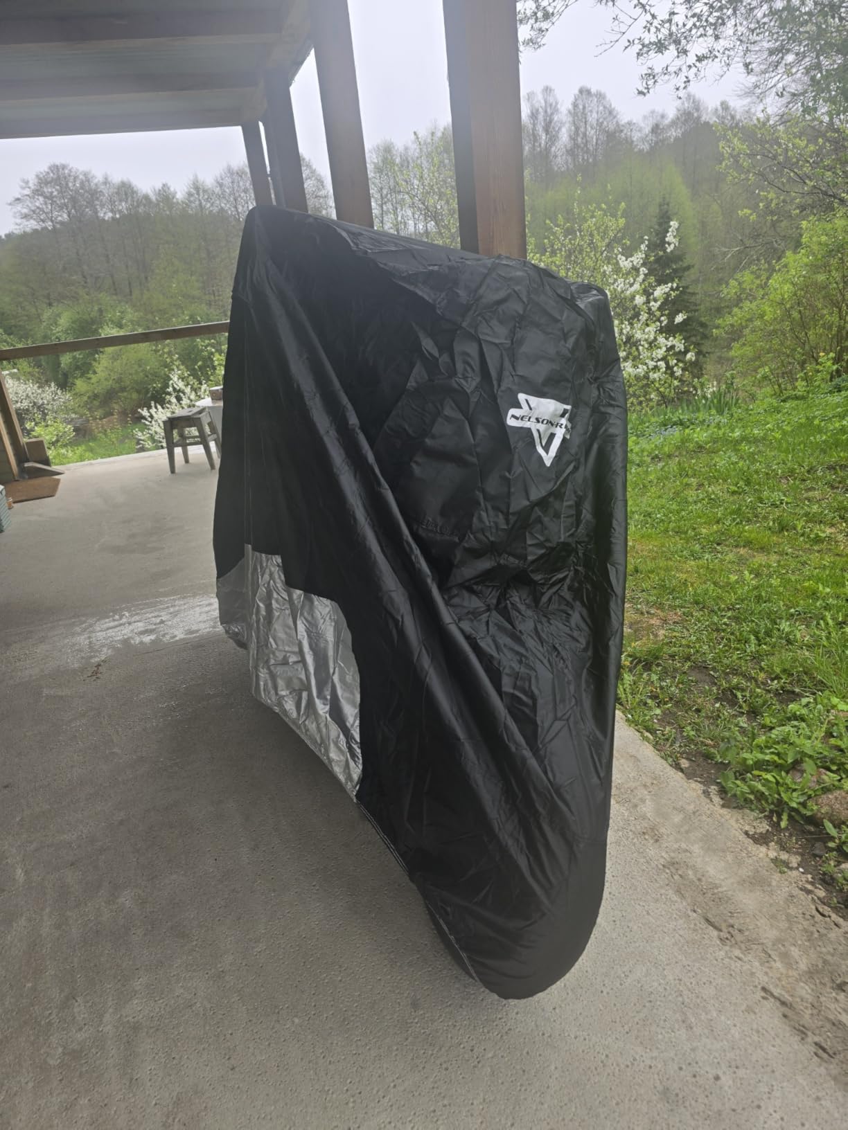 Nelson-Rigg Deluxe Motorcycle Cover, Vents, Heat Shield, Windshield Liner, Grommets XXL fits Touring Motorcycles, Large Cruisers & ADV Motorcycles W/ Saddlebags & Top Trunk, Black customer photo 2