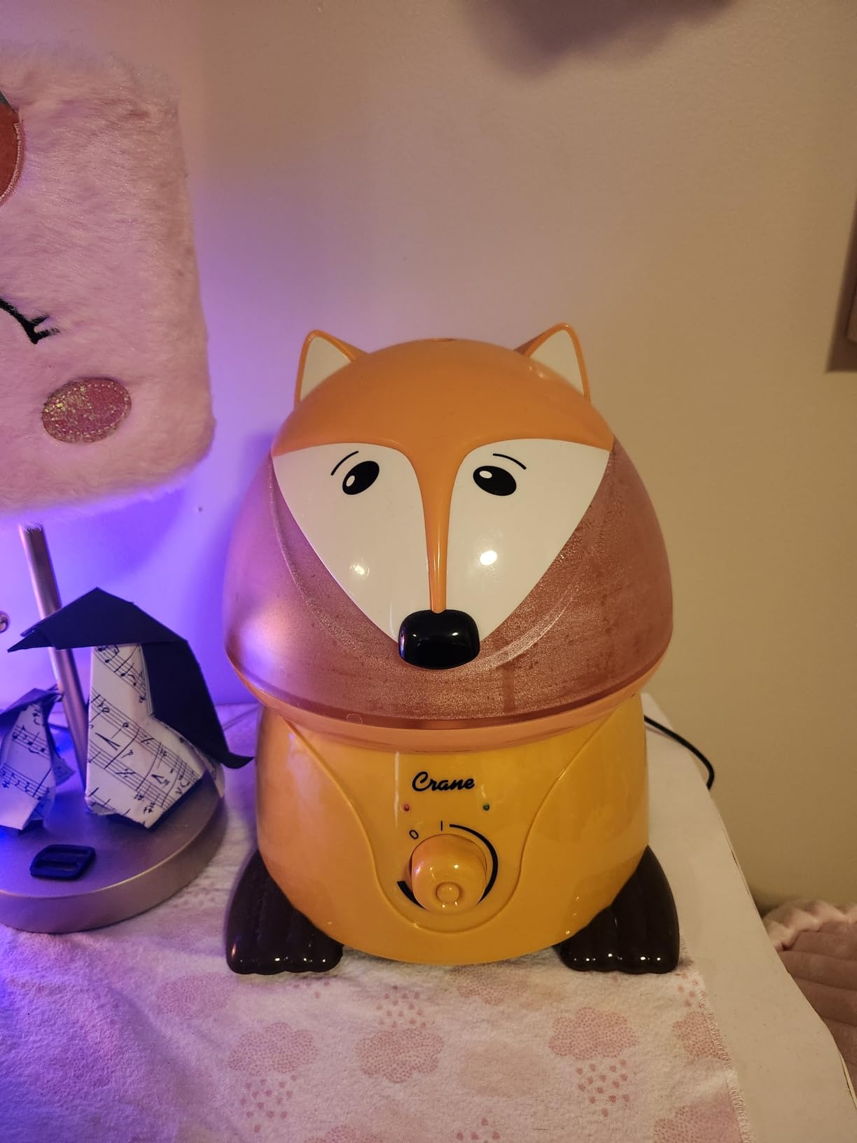 Crane Cute Animal Humidifier for Kids Bedroom and Nursery, Ultrasonic Cool Mist, 1 Gallon, Auto Shut Off, Cool Mist Humidifier customer photo 2