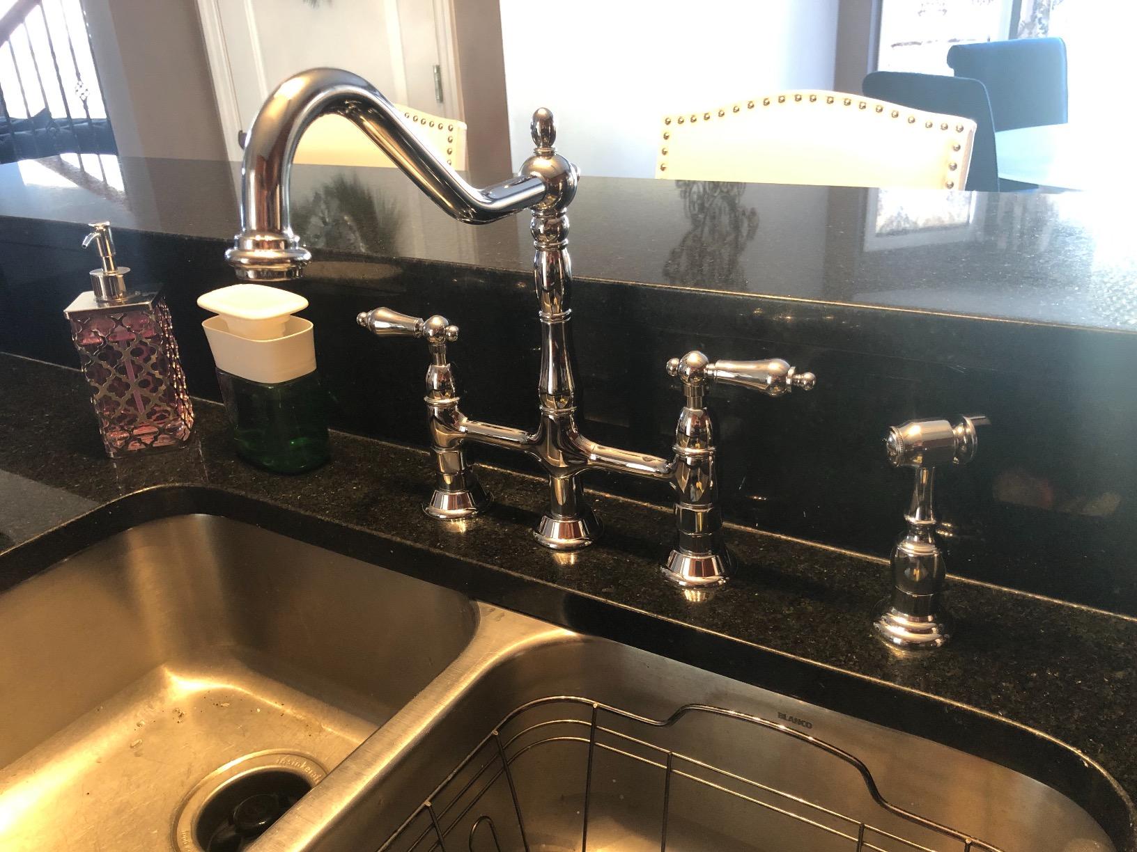 Kingston Brass KS1275ALBS Heritage Bridge Kitchen Faucet, 8-3/4