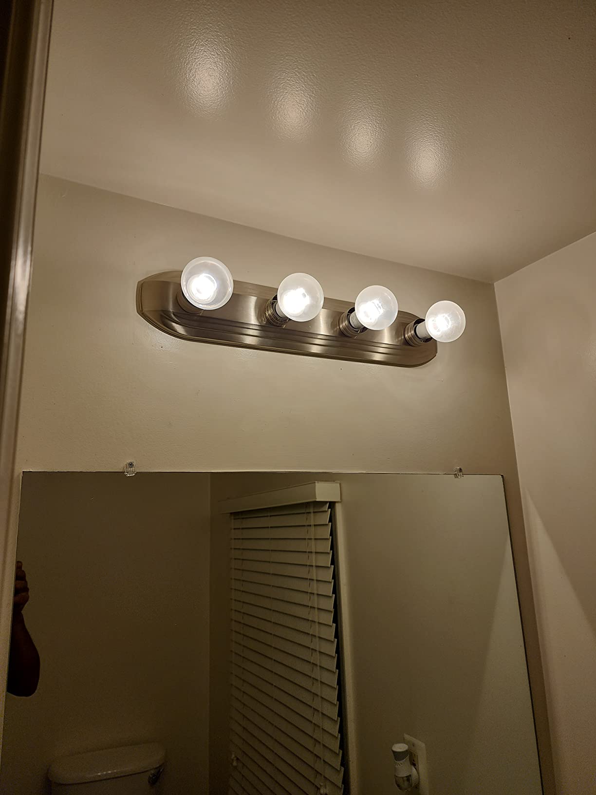 Designers Fountain 3-Lights Melrose Vanity Light Fixture, 18 Inch Wall Mount Sconce for Bathroom, Bedroom or Mirror, Brushed Nickel, 6613-BN customer photo 2