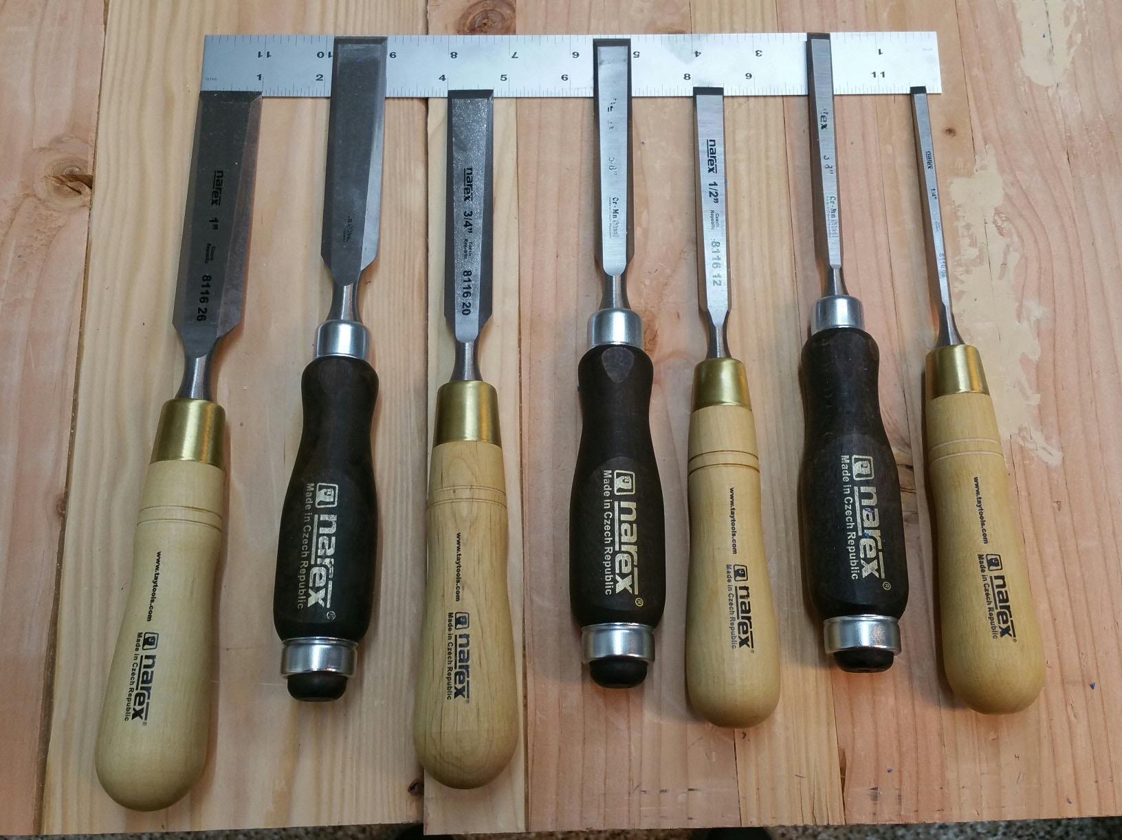Narex Czech Steel Premium 4 pc Set True Imperial 1/4, 1/2, 3/4, 1 Inch Bench Cabinetmaker Chisels w/Hornbeam Handles 863251 customer photo 2