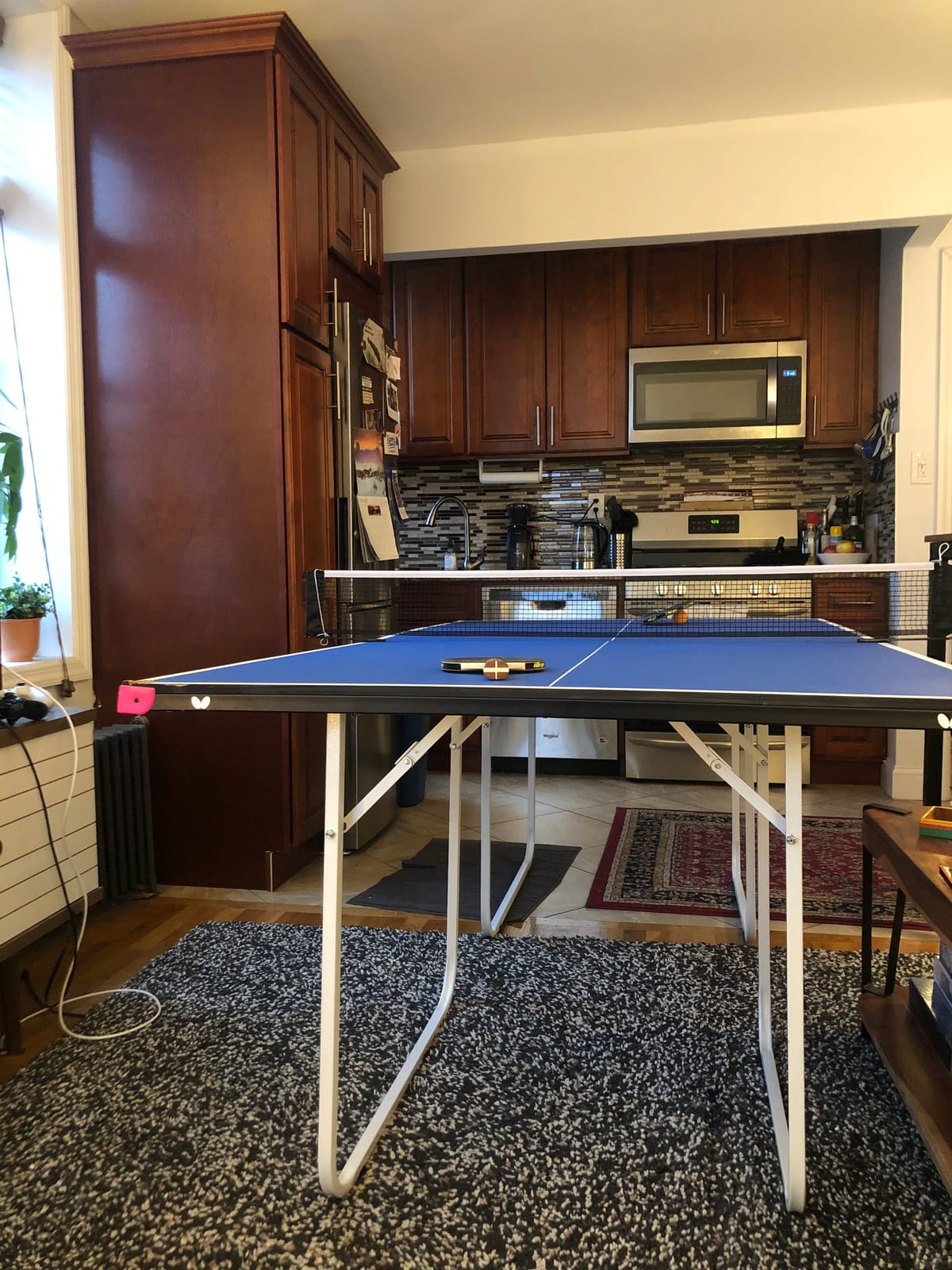 Butterfly Junior Ping Pong Table - 3/4 Size Table Tennis Table - Space Saver Game Table for Game Room - Regulation Height Ping Pong Table - Sturdy Frame - Ships Assembled with Net customer photo 1