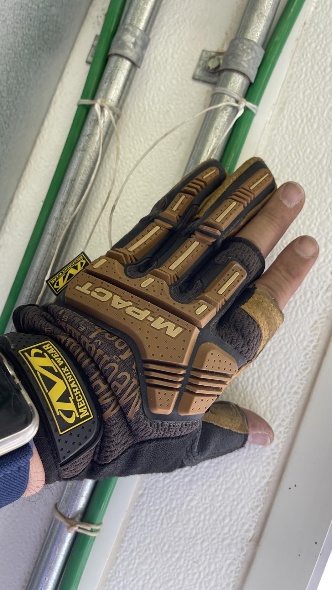 Mechanix Wear M-Pact Durahide Leather Framer Gloves, Brown Large customer photo 1