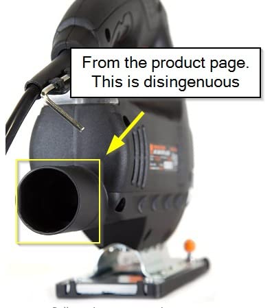 WEN 33606 6.6-Amp Variable Speed Orbital Jig Saw with Laser and LED Light,Black, Silver customer photo 1