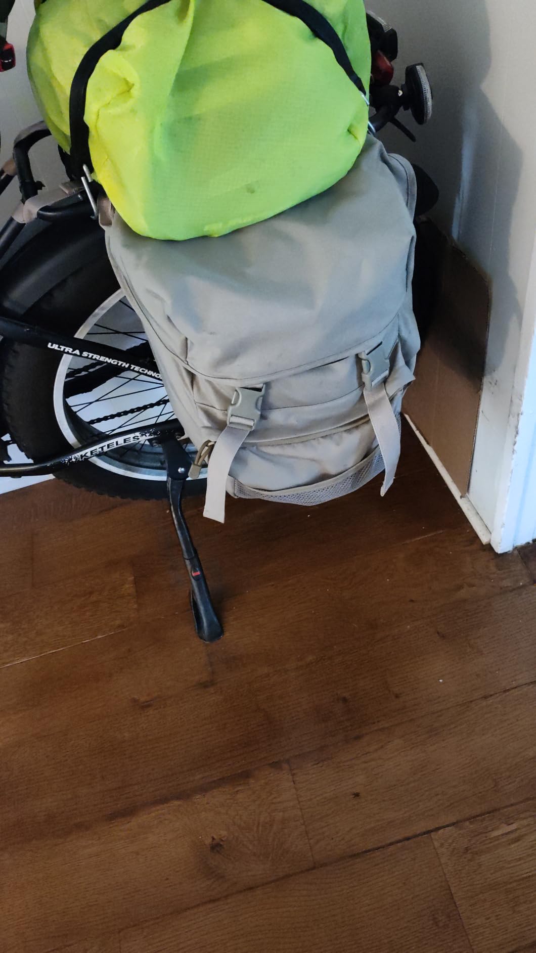 50L Panniers Bike Bags, Waterproof Bike Panniers Made of High-Density 600D Polyester for Durable Use, Bike Saddle Bag come with Reflective Trim and Rain Cover, Easy Organize in 7 inch Rack customer photo 2