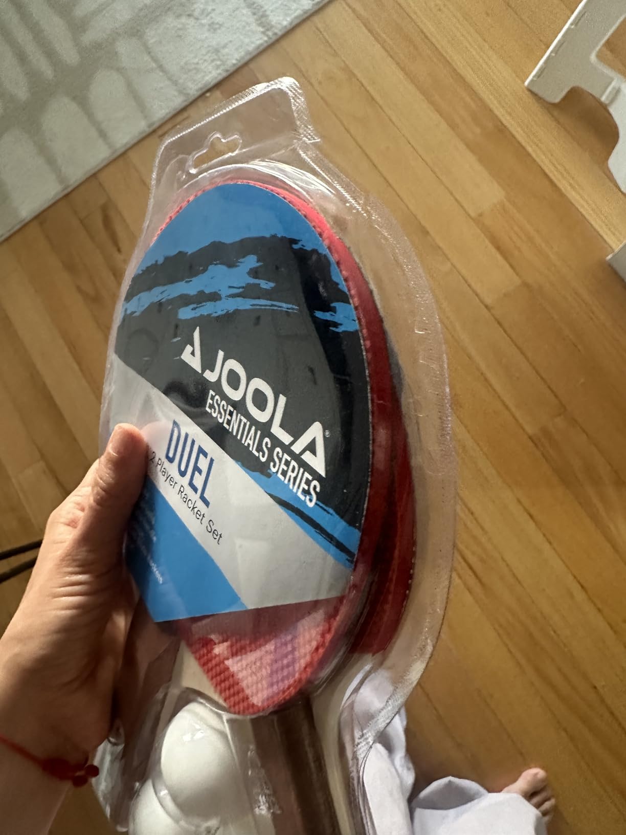 JOOLA Essentials Duel 2-Player Table Tennis Paddle Set with 2 Ping Pong Paddles & 3 Balls - Pips Out Hardbat Ping Pong Rackets Great for All Playing Levels & Ages - White Balls customer photo 1