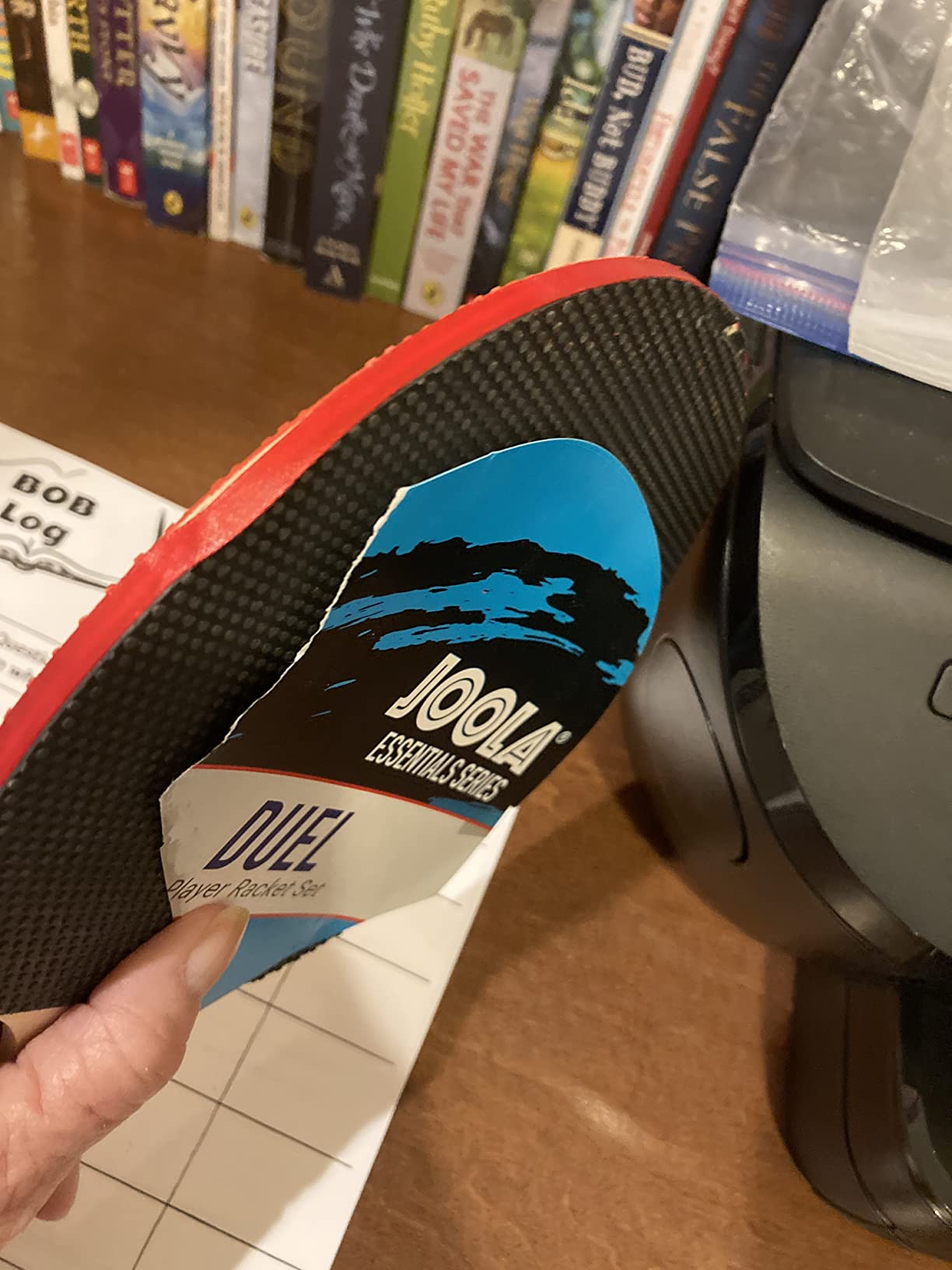 JOOLA Essentials Duel 2-Player Table Tennis Paddle Set with 2 Ping Pong Paddles & 3 Balls - Pips Out Hardbat Ping Pong Rackets Great for All Playing Levels & Ages - White Balls customer photo 2