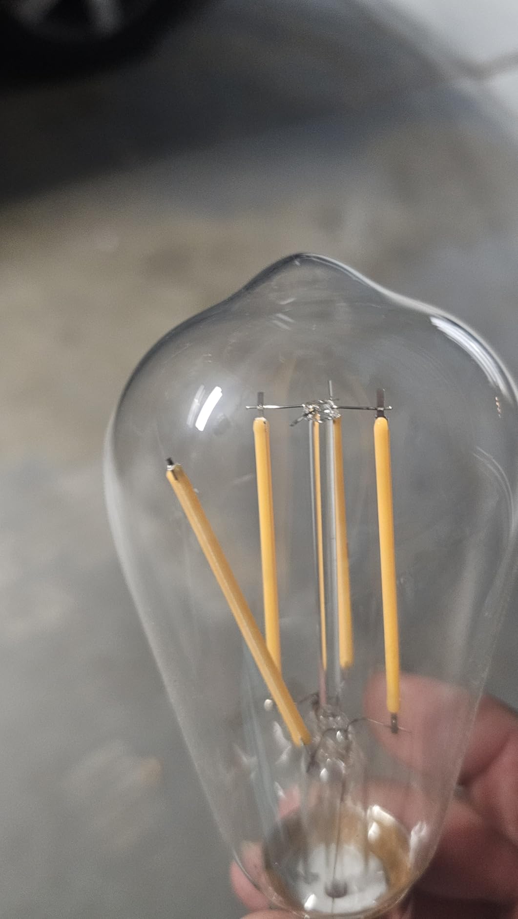Ascher Dimmable Vintage LED Edison Bulbs, 6W, Equivalent 60W, 700lm, Warm White 2700K, 80+ CRI, ST58 Antique LED Filament Bulbs, E26 Medium Base, Clear Glass, Pack of 6 customer photo 2