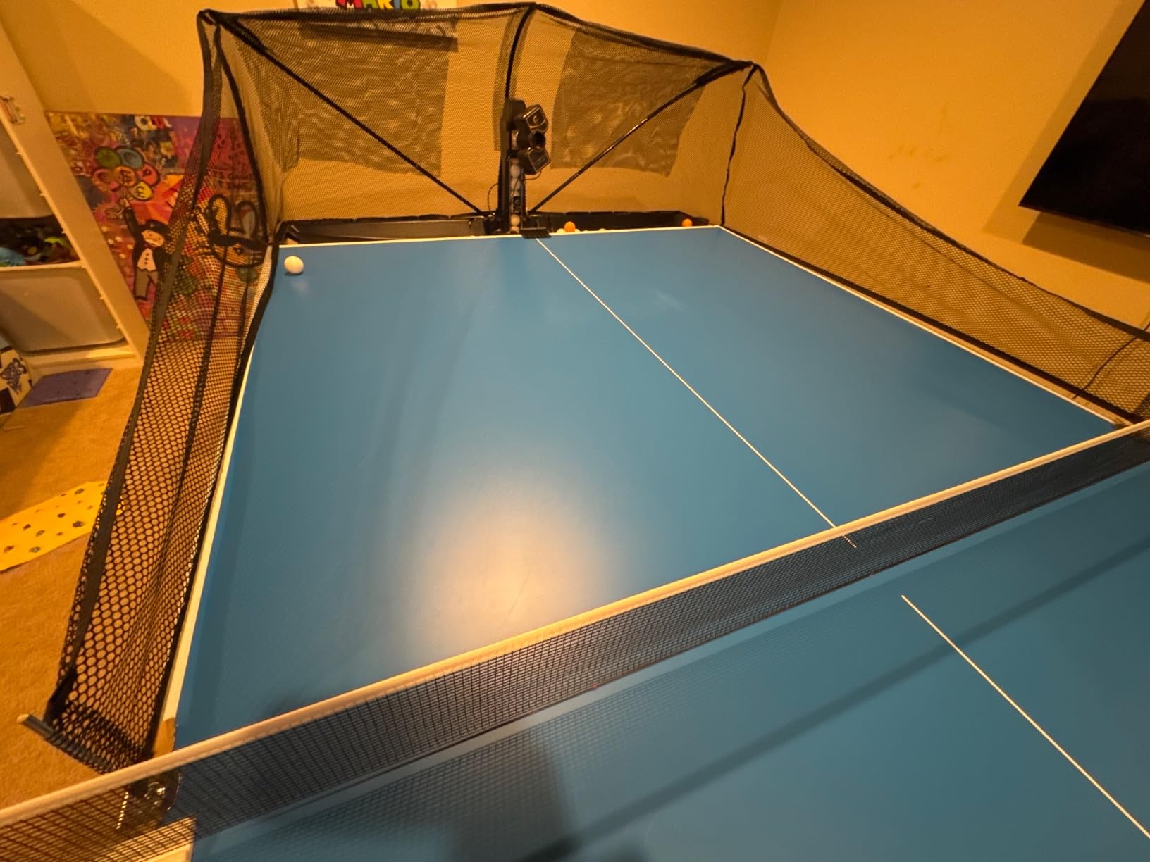 Suz S201 Table Tennis Robot with Machine Recycling net and 200 Balls customer photo 1
