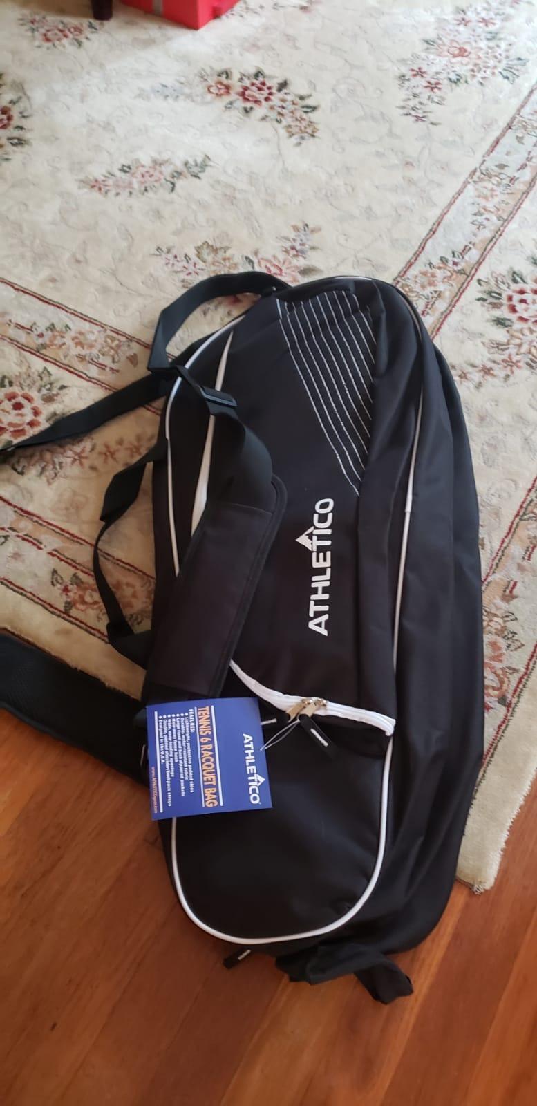 Athletico 6 Racquet Tennis Bag | Padded to Protect Rackets & Lightweight | Professional or Beginner Tennis Players | Unisex Design for Men, Women, Youth and Adults (Black) customer photo 1