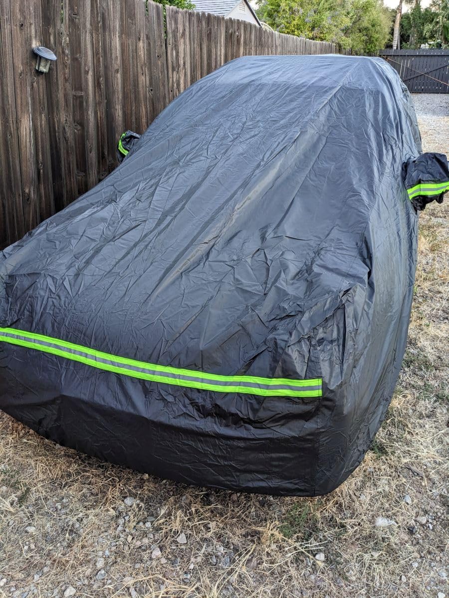 Favoto Car Cover Waterproof All Weather Windproof for Sedans 184-193 Inches customer photo 1