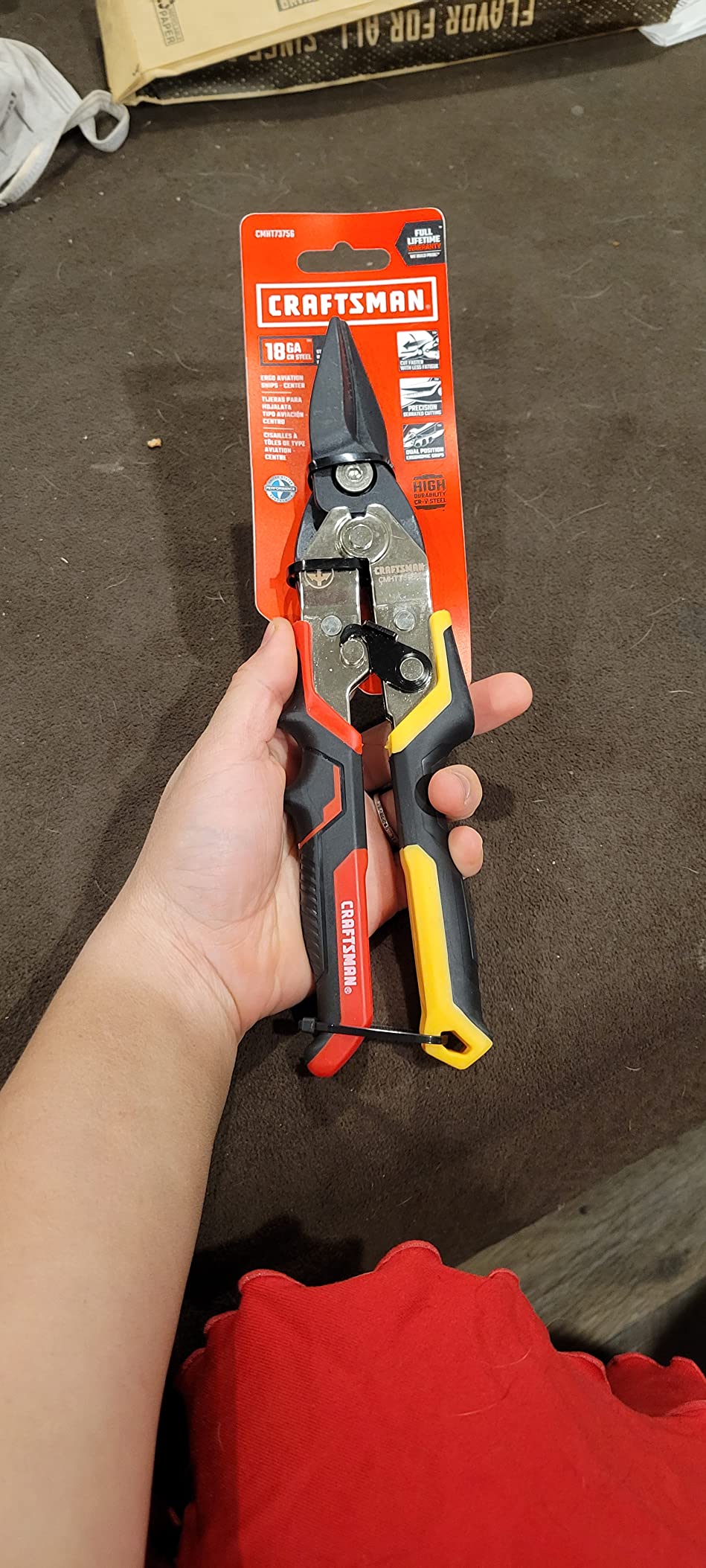 CRAFTSMAN Aviation Snips, Straight Cut (CMHT73756) customer photo 1