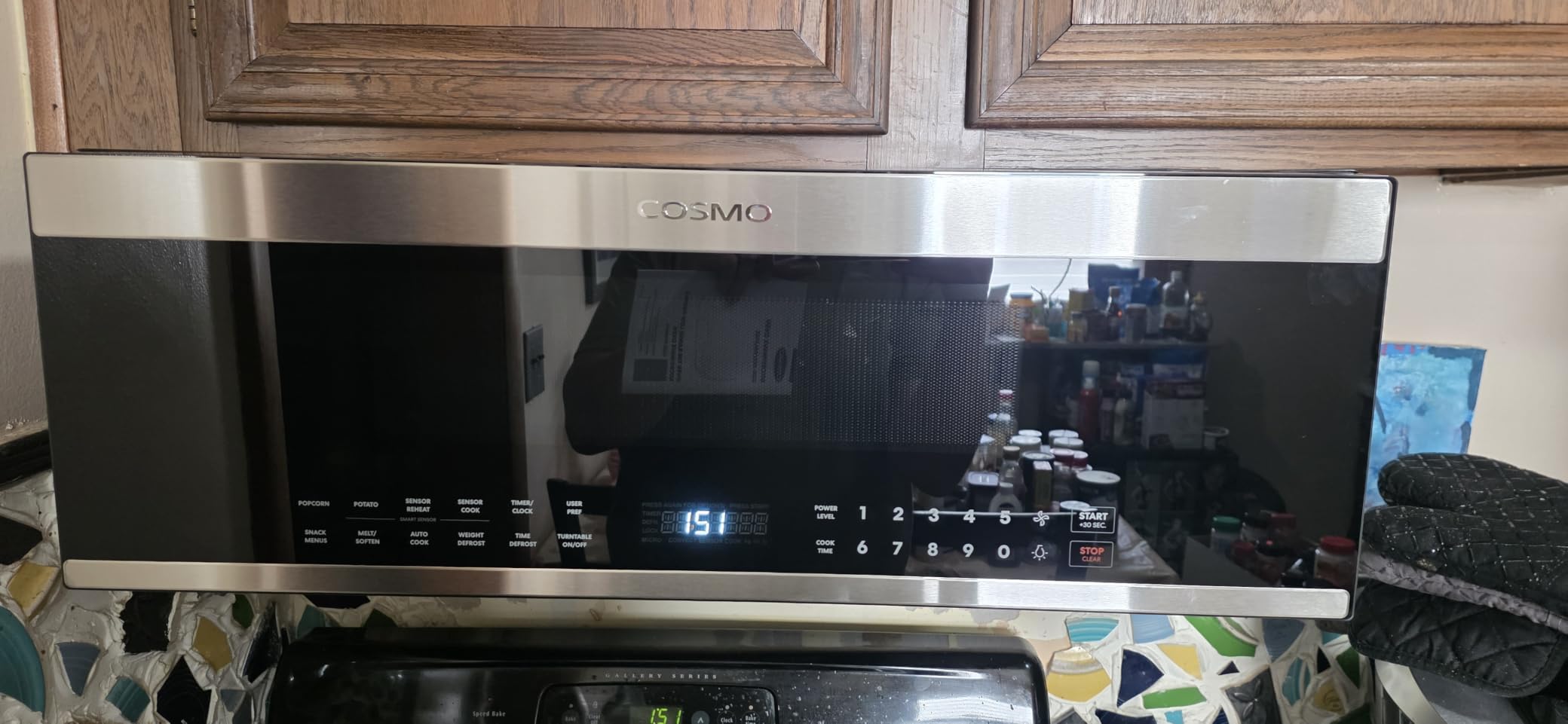 24 in. Stellar Coll 1.3 cu ft Over the Range Microwave, Vent Fan, Stainless customer photo 1