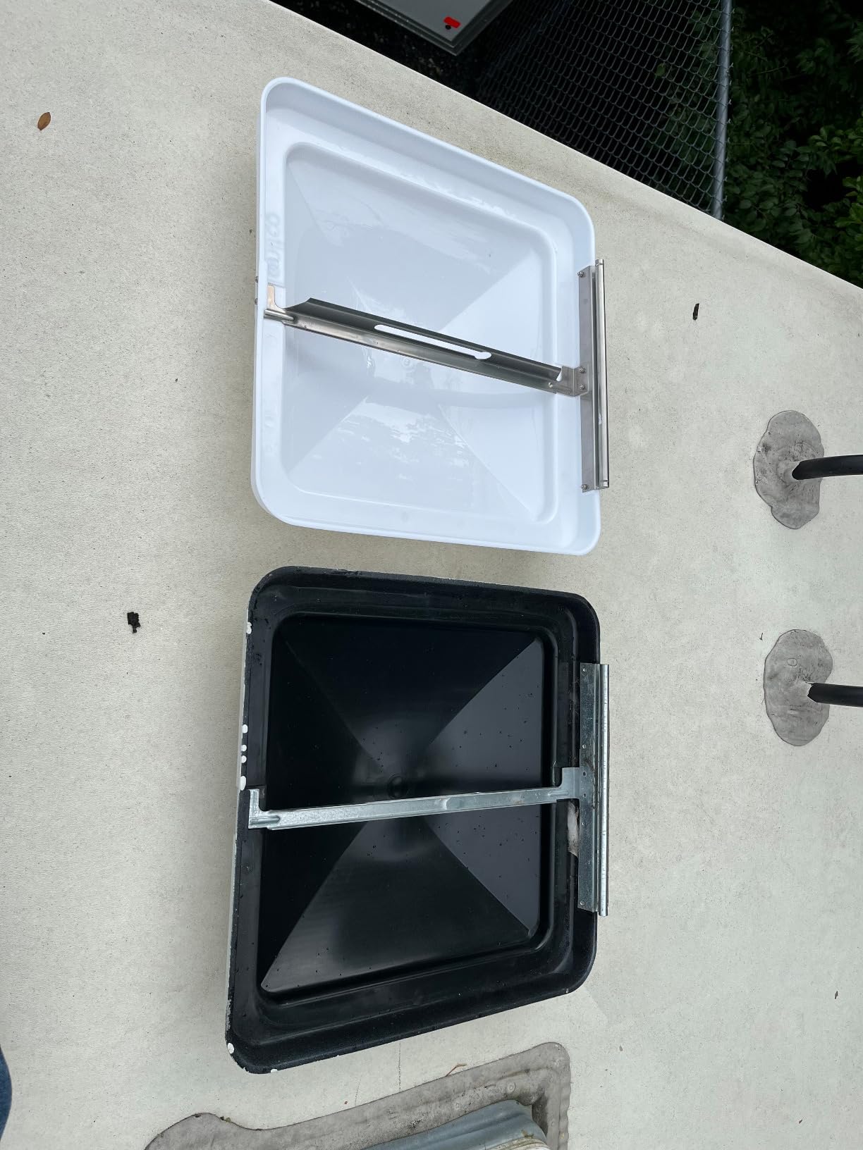 Expert RV Vent Lid Replacements (2-Pack) - Universal Fit for Trailers, Campers & Motorhomes, White Covers with Durable Metal Hinges, Compatible with Jensen, Ventline & Elixir Vents customer photo 1