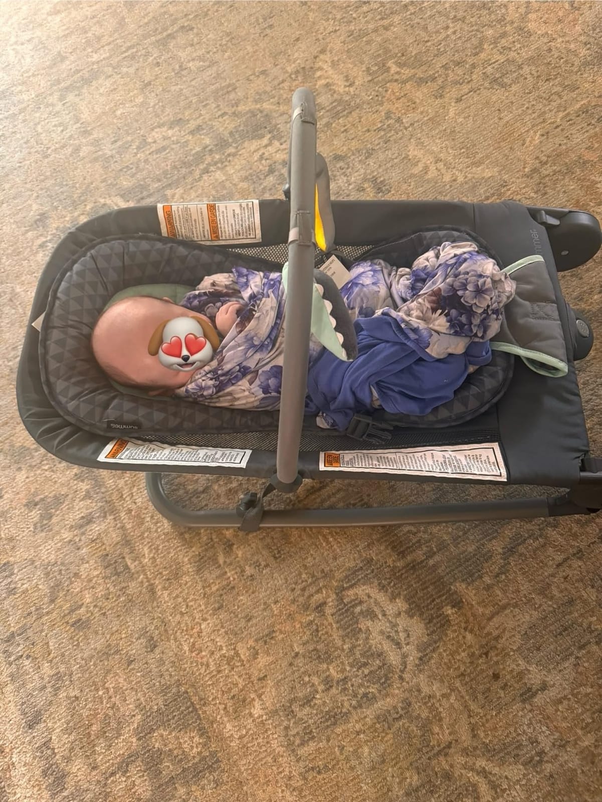 Summer Infant 2-in-1 Bouncer & Rocker Duo (Gray and Teal) Convenient and Portable Rocker and Bouncer for Babies Includes Soft Toys and Soothing Vibrations customer photo 1