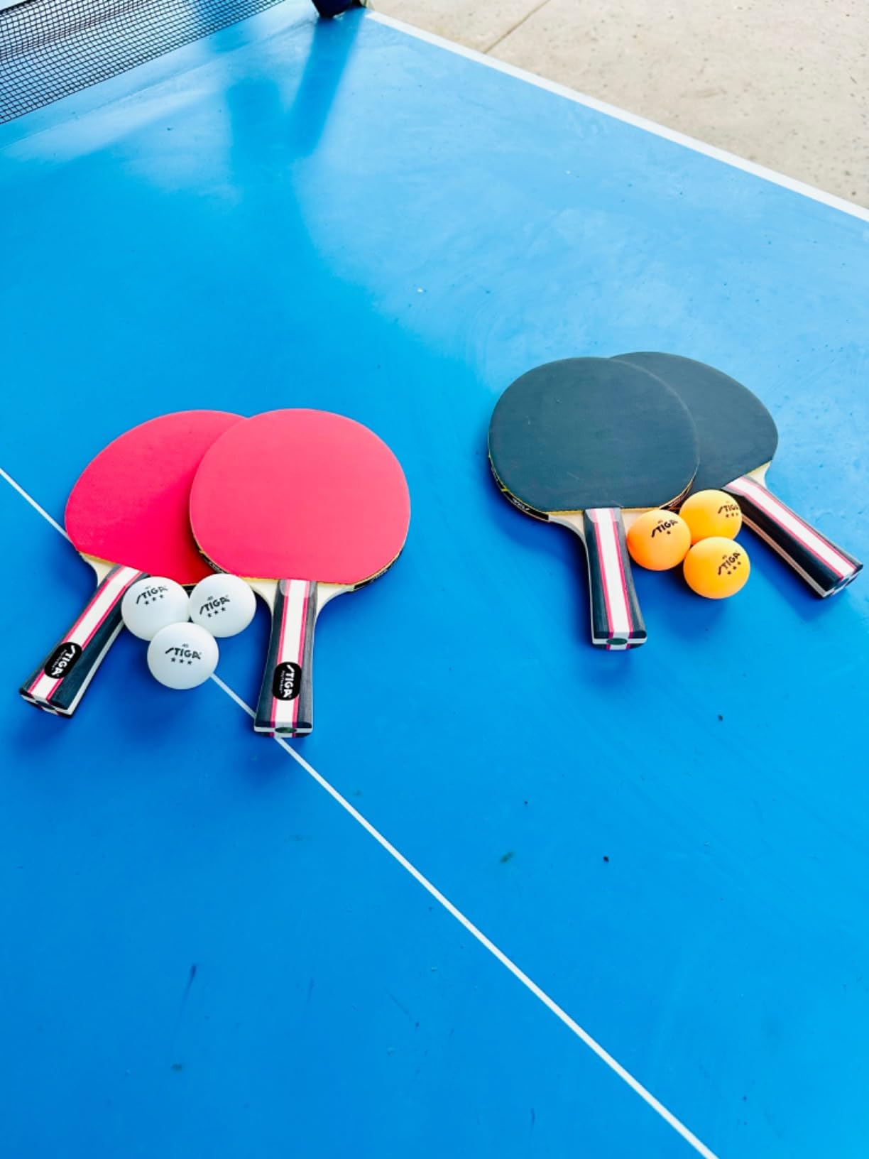 STIGA Performance 2 or 4 Player Table Tennis Set – USATT Approved Rackets and 3-Star Balls – 5-Ply Blade & Flared Handle – Perfect for Skill Development customer photo 2