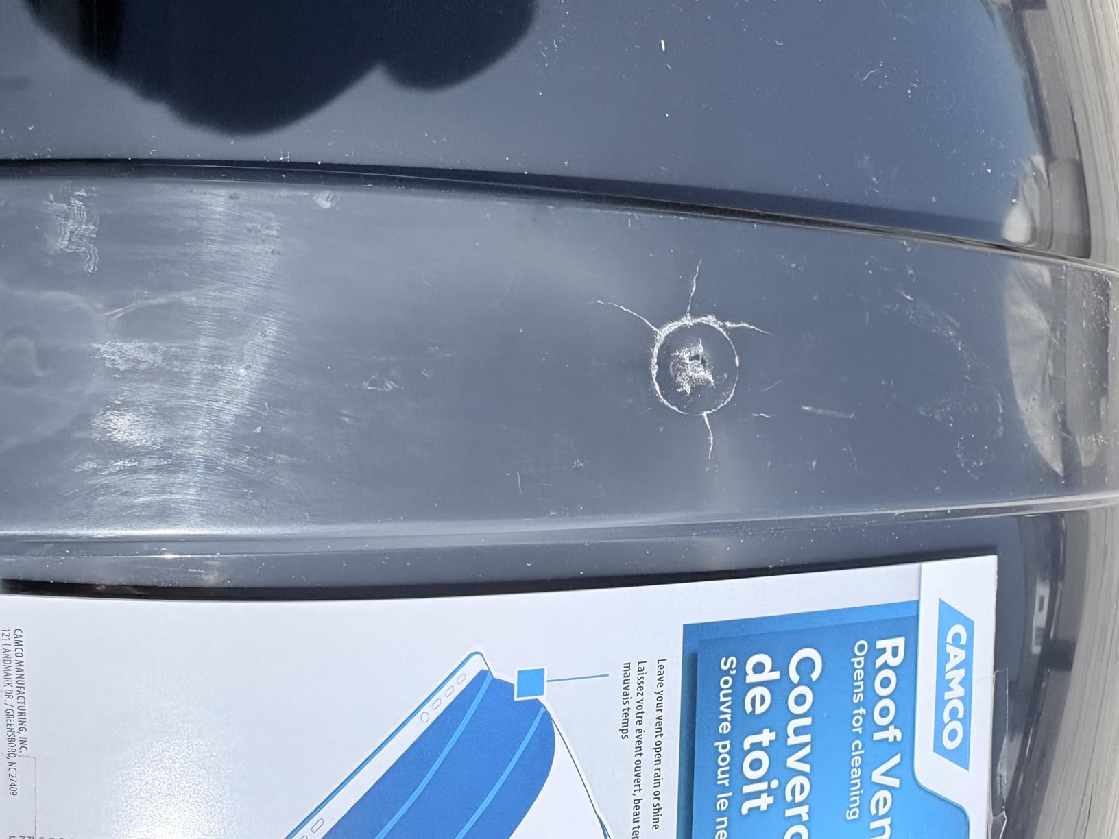 Camco RV Roof Vent Cover | Designed to Allow Fresh Air Ventilation and Light into the RV | White (21014) customer photo 1