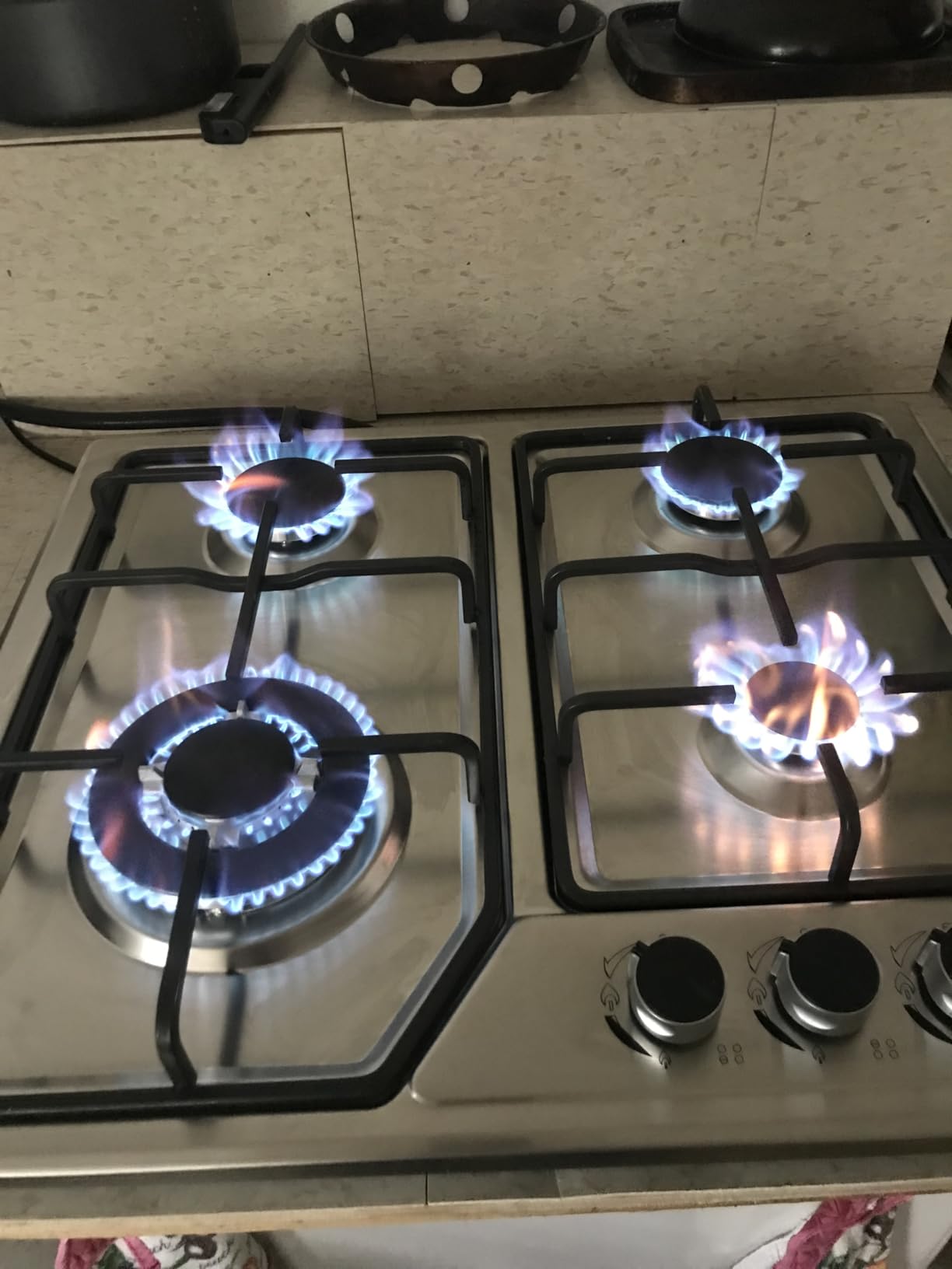 22″x20″ Built in Gas Cooktop 4 Burners Stainless Steel Stove with NG/LPG Conversion Kit Thermocouple Protection and Easy to Clean (20Wx22L) customer photo 1