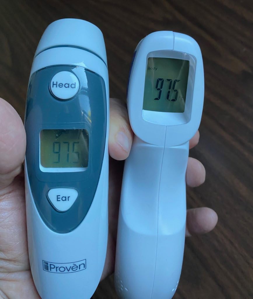 Berrcom Thermometer, 3 in 1 Contactless Infrared Fever Check Thermometer for Forehead, Ideal for Baby, Infant, Kids, and Adults, Batteries Not Included, JXB-178 (White) customer photo 2