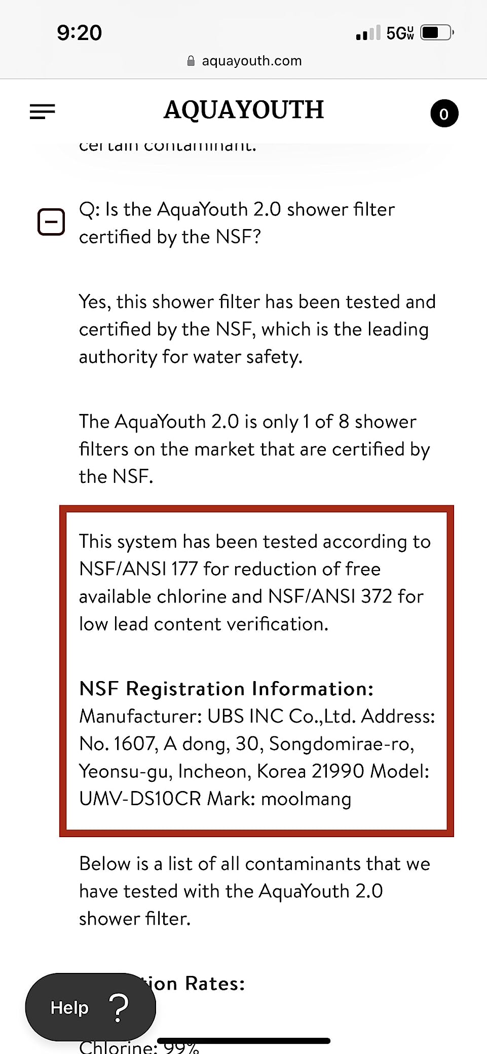 AQUAYOUTH 2.0 Carbon Shower Head Filter System | Removes Chlorine, Heavy Metals, And More | Great For Dry Skin/ Hair, And More | NSF Certified customer photo 2