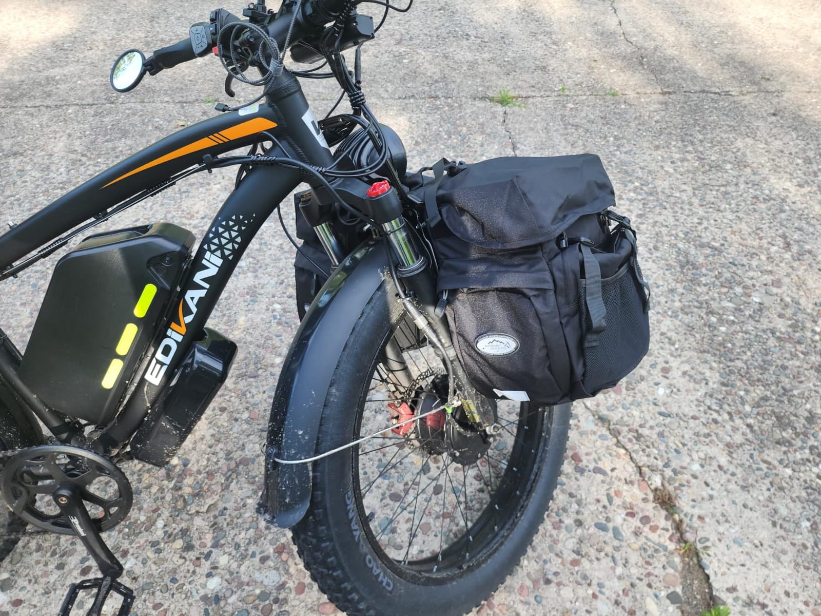 50L Bike Panniers, Waterproof Bicycle Rear Rack Bag with Rain Cover, Black customer photo 1