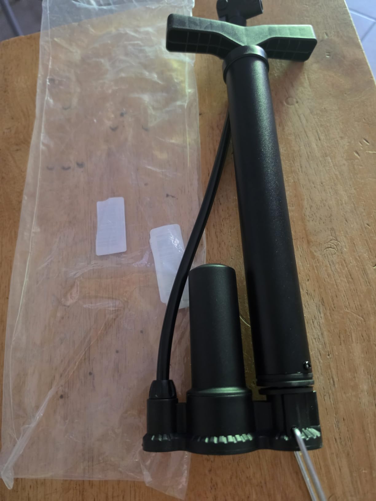 Bike Floor Pump, Bicycle Pump with Dual Presta & Schrader Valve Head, High Pressure Bicycle Tire Inflator, Portable Hand Air Pump for Road & Mountain Bikes, Strollers and Balls customer photo 1