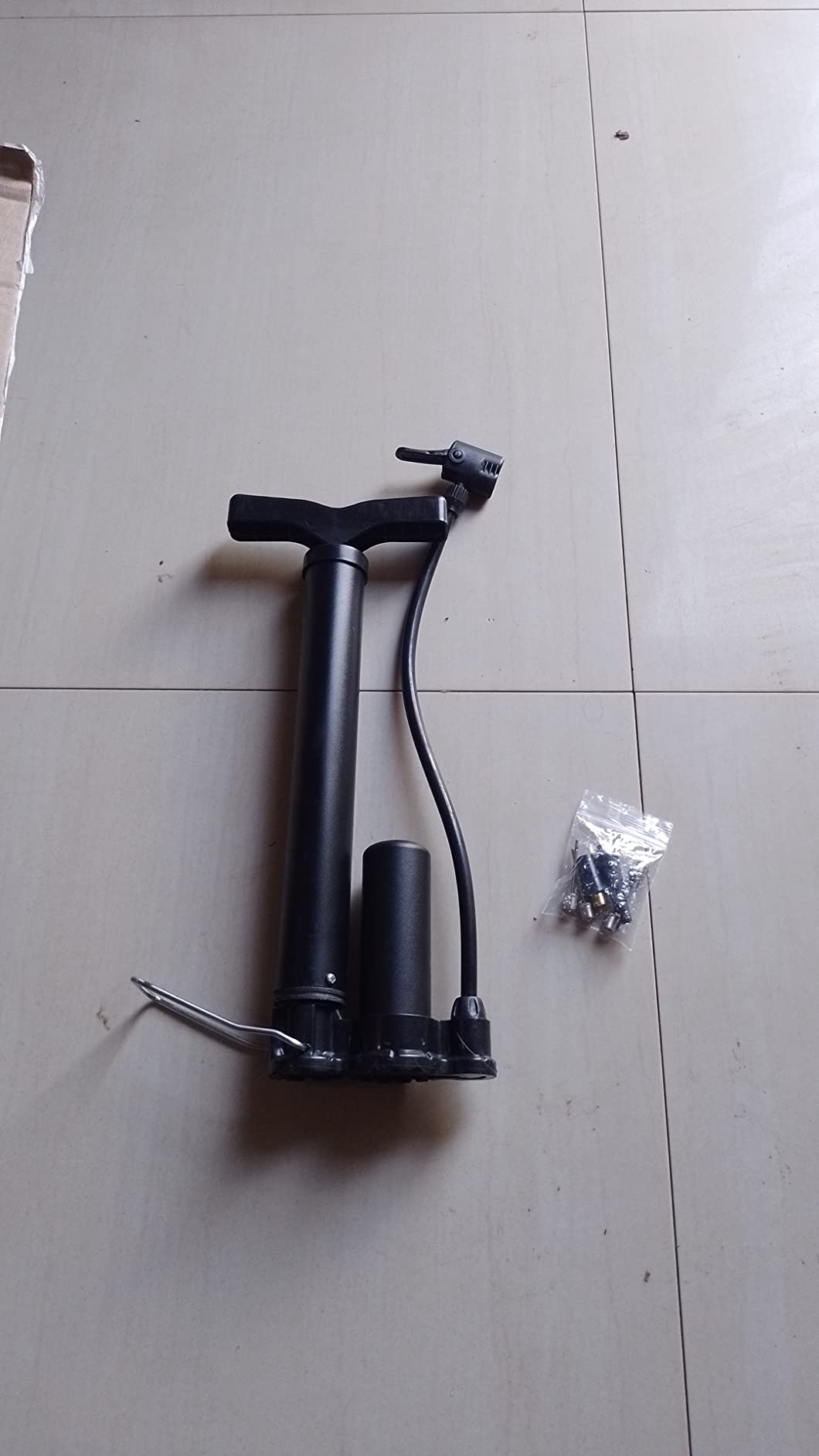 Bike Floor Pump, Bicycle Pump with Dual Presta & Schrader Valve Head, High Pressure Bicycle Tire Inflator, Portable Hand Air Pump for Road & Mountain Bikes, Strollers and Balls customer photo 2