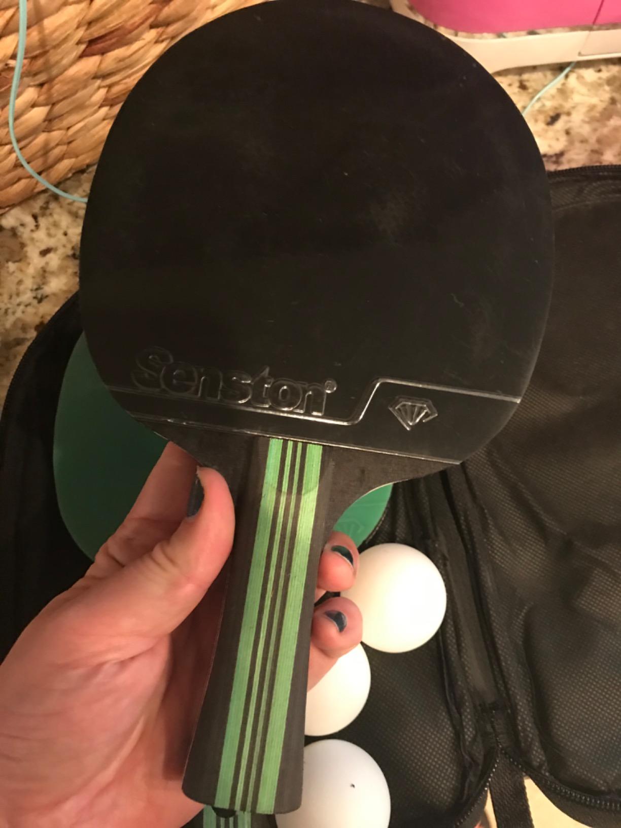 Senston Ping Pong Paddles 5-Ply Wood 2mm Sponge 2 Pack for All Skill Levels customer photo 1
