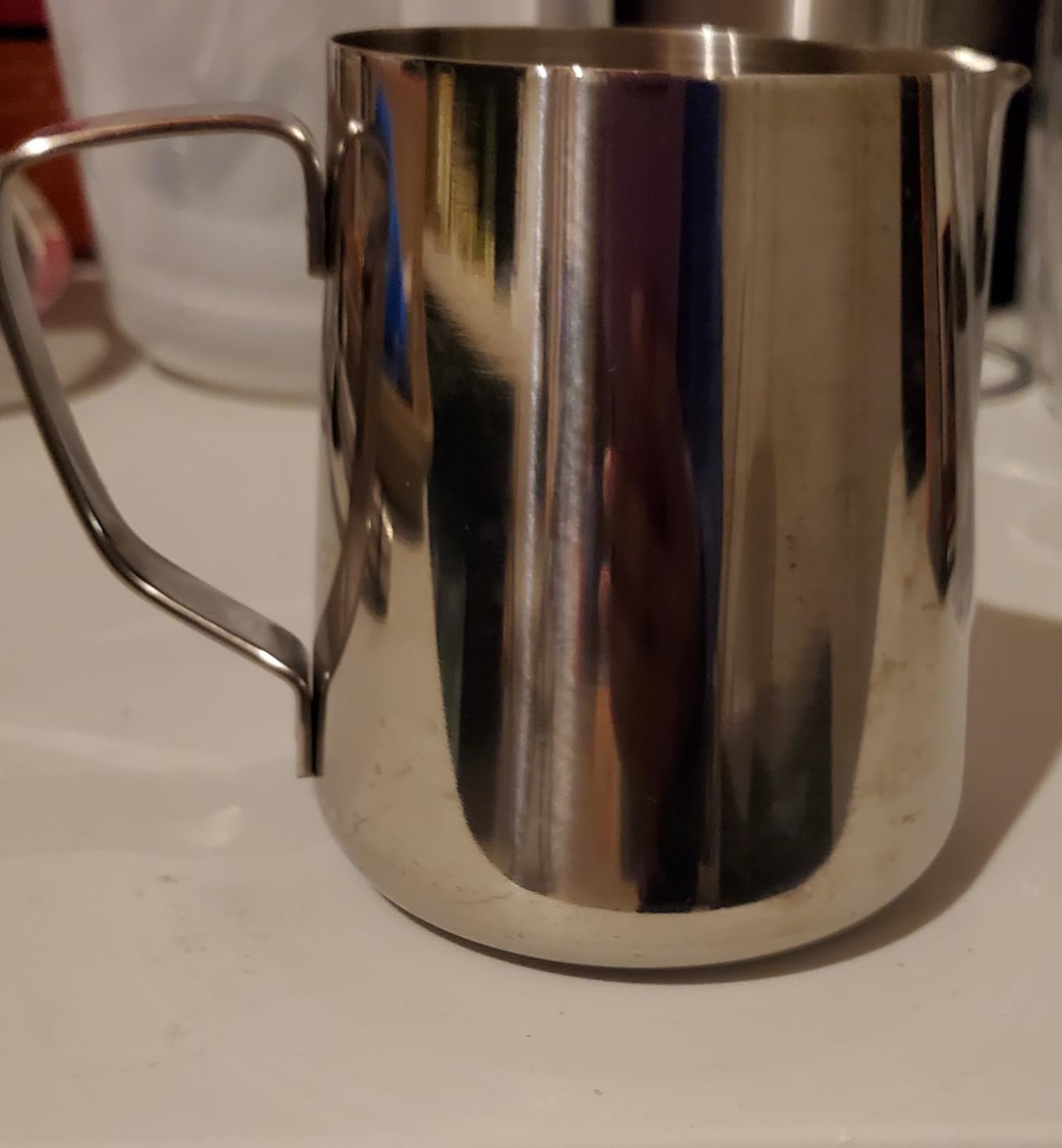 Saiveina Milk Frothing Pitcher, 12oz Milk Frother Cup Stainless Steel customer photo 1