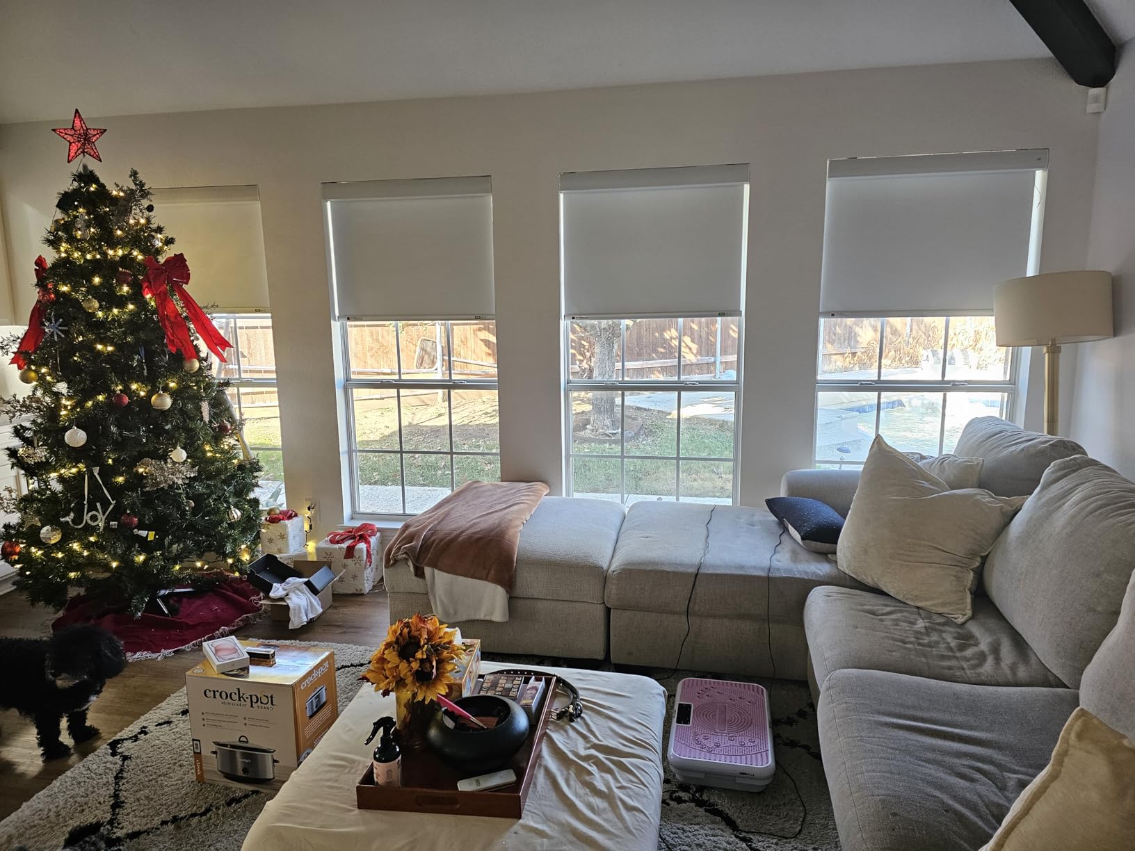 ZSHINE Motorized Blackout Roller Shades Remote Control Rechargeable(82010M) customer photo 1