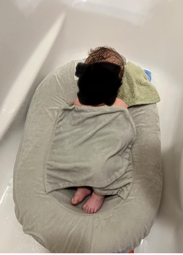 Boon Puff Inflatable Baby Bather - Infant Bathtub Includes Microfleece Cover and Contoured Sides – Inflatable Baby Bathtub for Newborns and Infants customer photo 1