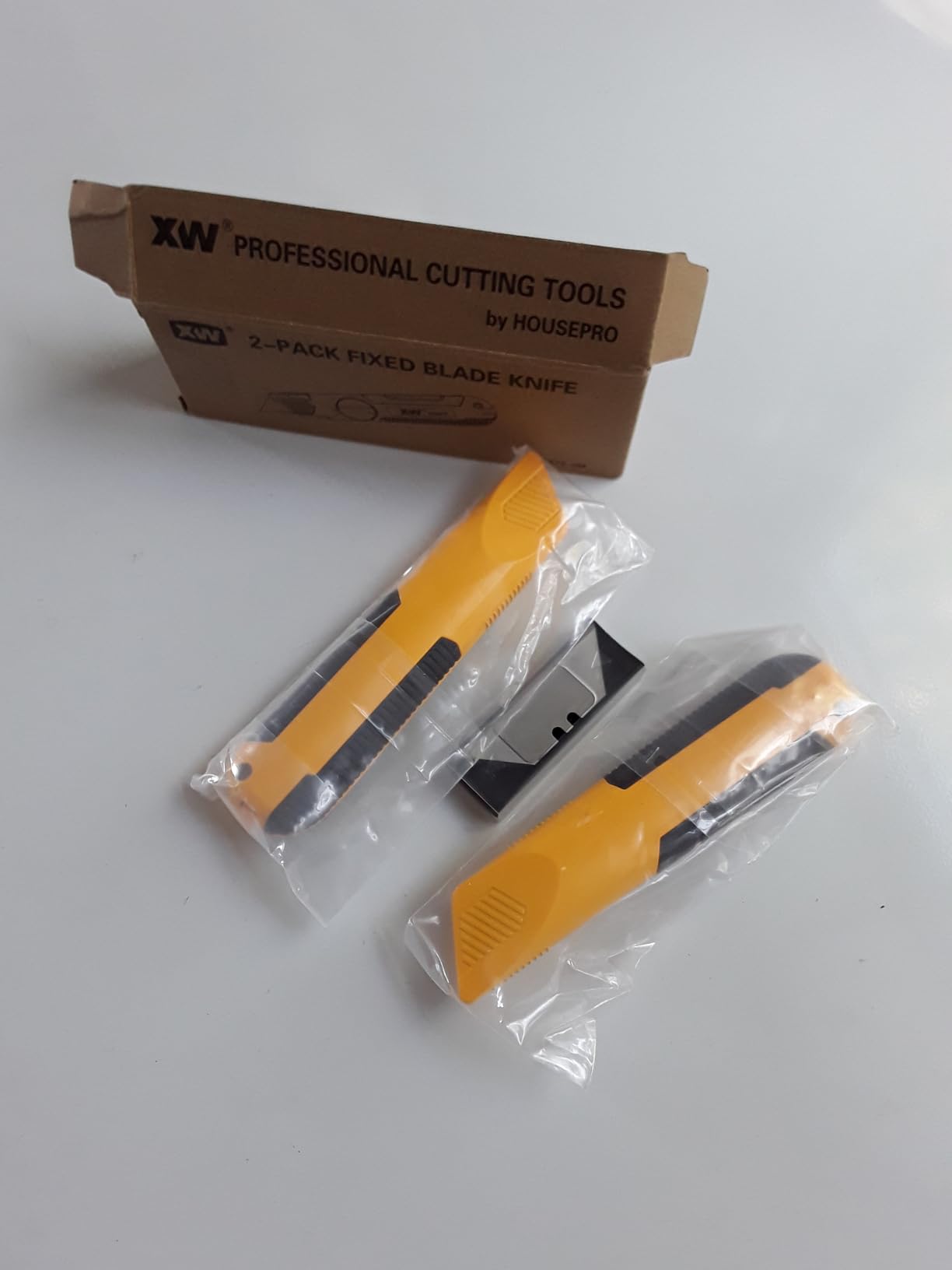 XW Fixed-Blade Utility Knife, Non-Retractable Heavy Duty Drywall Cutter, Extra 10 Blades Included,2-Pack customer photo 1