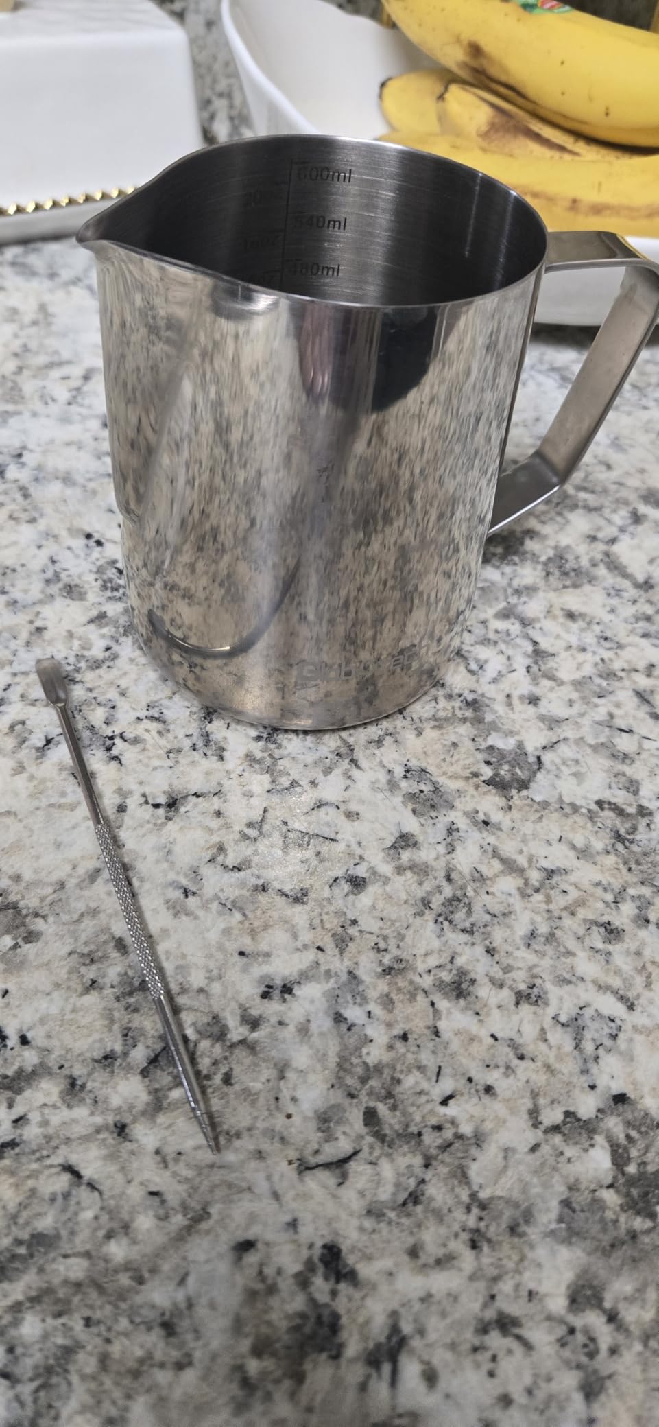 Stainless Steel Milk Frother Cup - Espresso Steaming Pitchers Coffee Foam Making Pitcher Latte Art Froth Cup Steaming Jug Cappuccino Hot Chocolate 20 Oz (600ml) customer photo 1