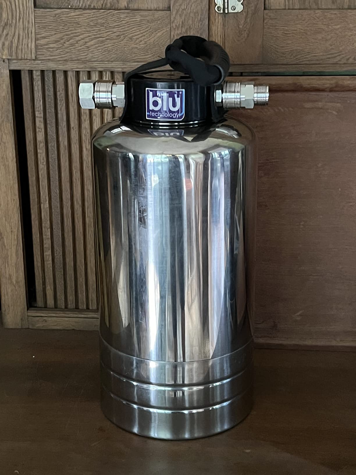 GoBluTech RV Water Softener, Stainless Steel Portable Water Softener, 10,000 Grain with Stainless Steel Garden Hose Quick Connects, RV Accessories Camper Vans and Travel Trailers - US Veteran Owned customer photo 2