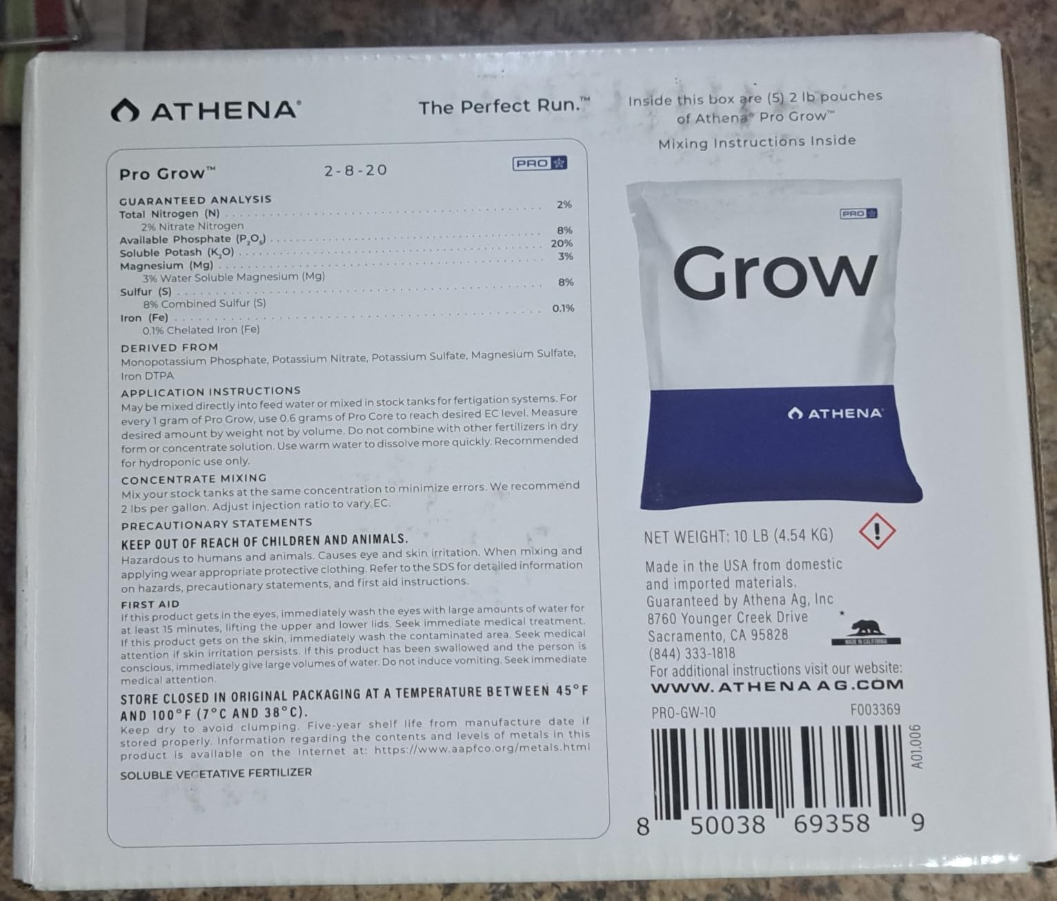 Athena Pro Line 3 Part Dry Fertilizer Kit 2 lb with 1 Gal Mixing Jugs customer photo 1