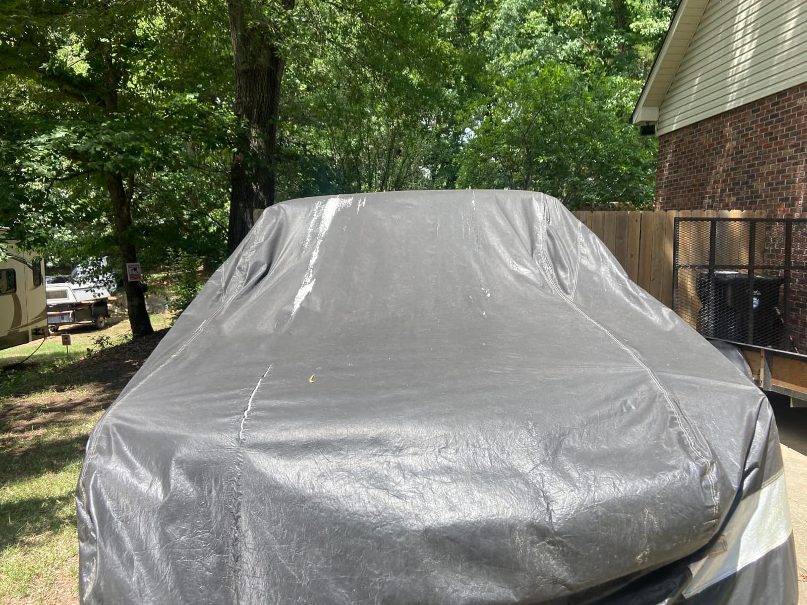 10 Layers Truck Cover Waterproof All Weather. Pickup Truck Cover Rain Snow UV Dust Protection. Length: 236-245 inches, Universal Fit for Ford F150 Chevy Silverado Dodge Ram 1500. customer photo 2