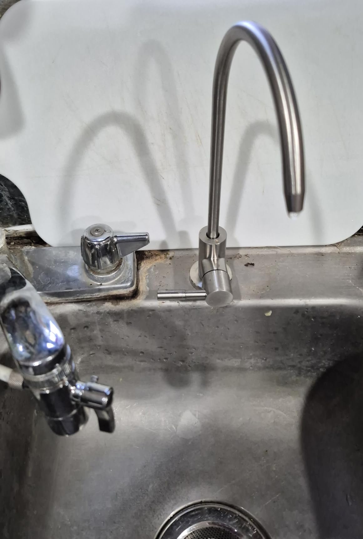 Drinking Water Faucet,Easy to Install Sink Water RO Faucet,Lead-Free Reverse Osmosis Faucets for Kitchen Bar Sink,Brushed Nickel SUS304 Stainless Steel customer photo 1