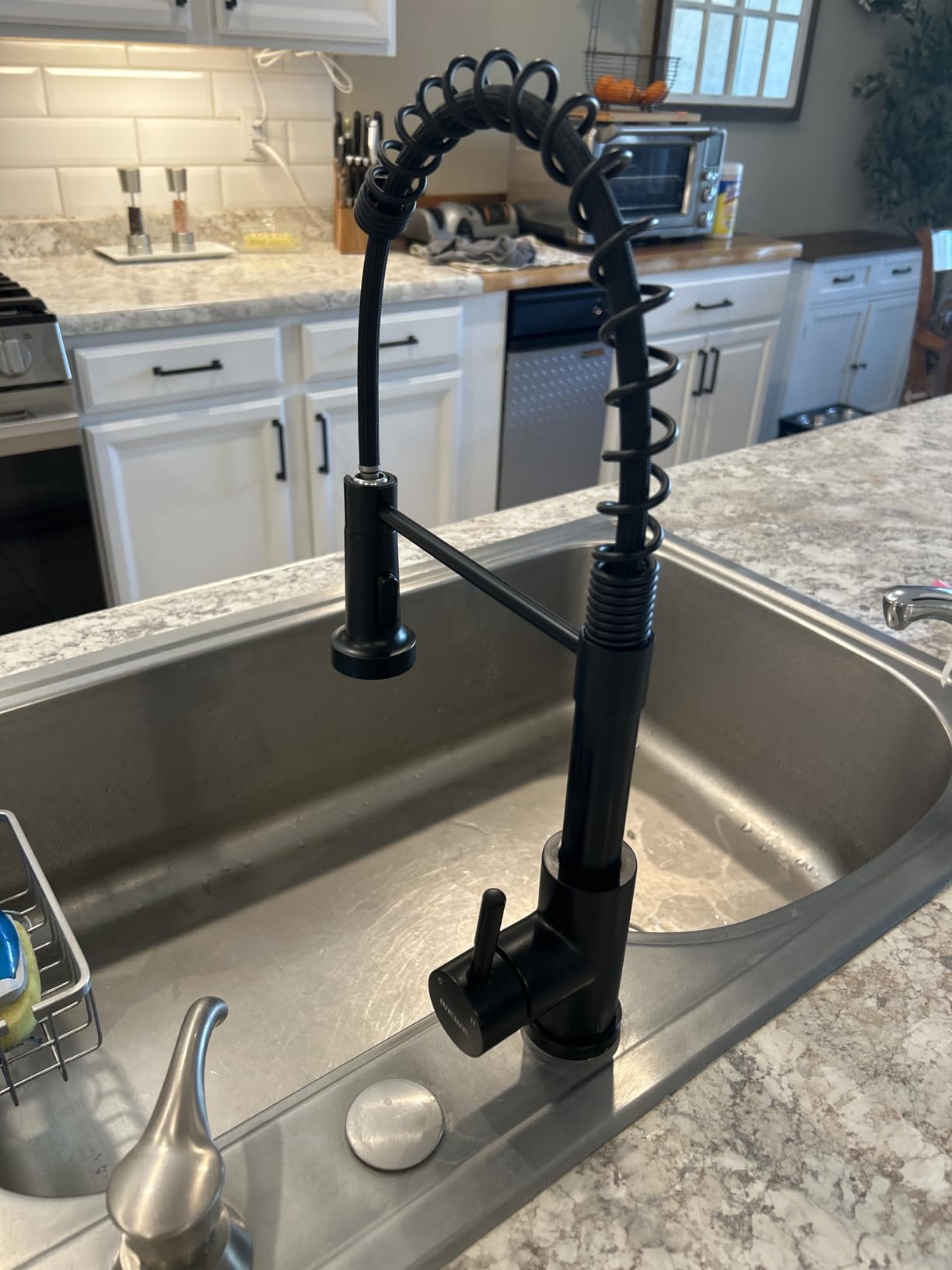 WEWE Touchless Kitchen Faucet, 2-Mode Sprayer, Brushed Nickel, Pull-Down customer photo 1