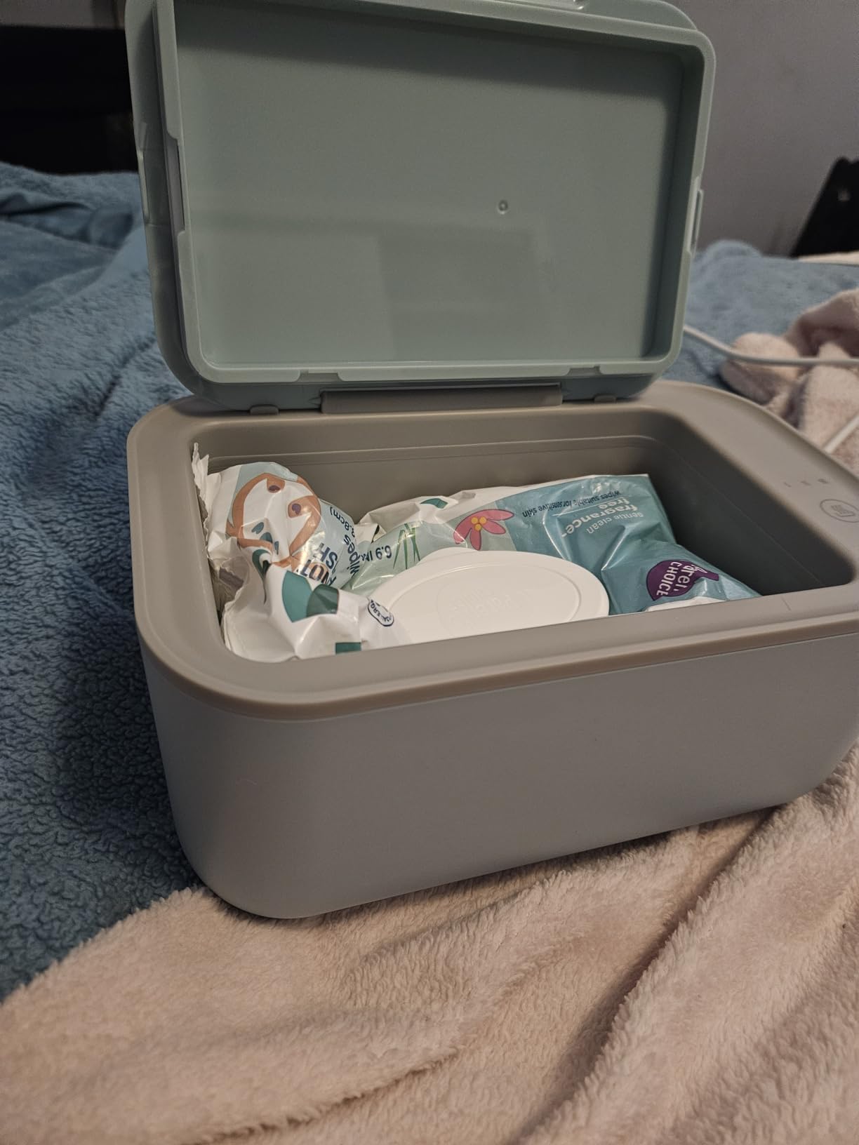 Wipe Warmer, Baby Wipe Warmer, Large Capacity, Blue customer photo 1