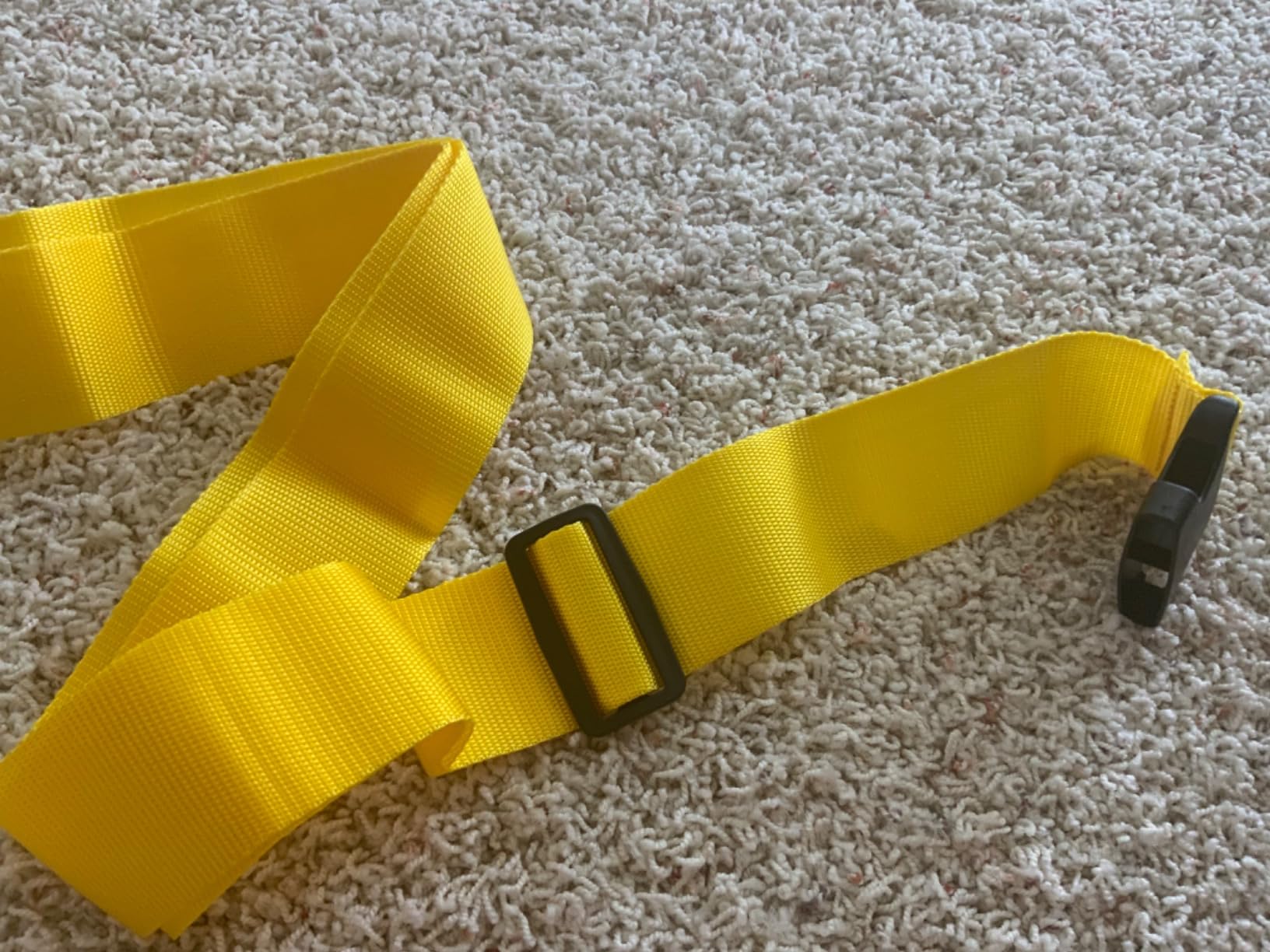 2 Pack Suitcase Straps, Bright Color Adjustable Luggage Belts, TSA Approved (Black) customer photo 2