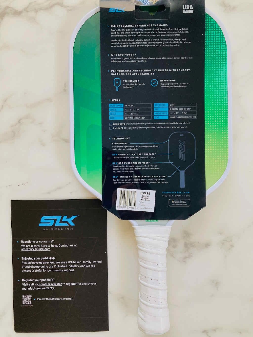 Selkirk Sport SLK Evo Power, Control and Hybrid Pickleball Paddles customer photo 2