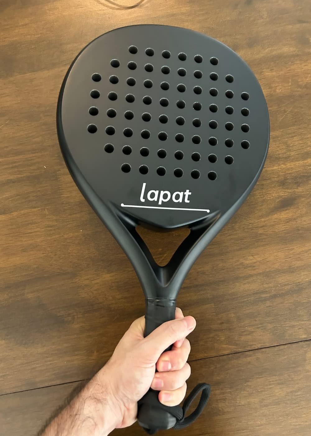 LAPAT Padel Racket with Cover Bag - Carbon Surface with EVA Memory Foam- Paddle Tennis Racquets Lightweight - POP Tennis customer photo 1