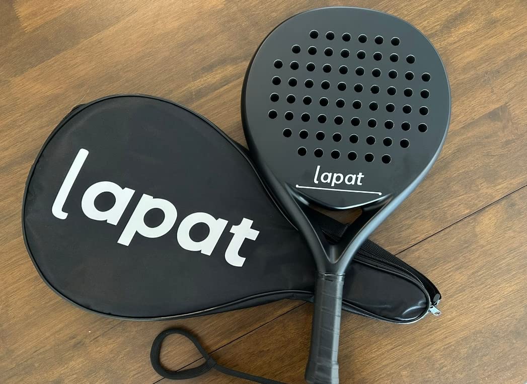 LAPAT Padel Racket with Cover Bag - Carbon Surface with EVA Memory Foam- Paddle Tennis Racquets Lightweight - POP Tennis customer photo 2